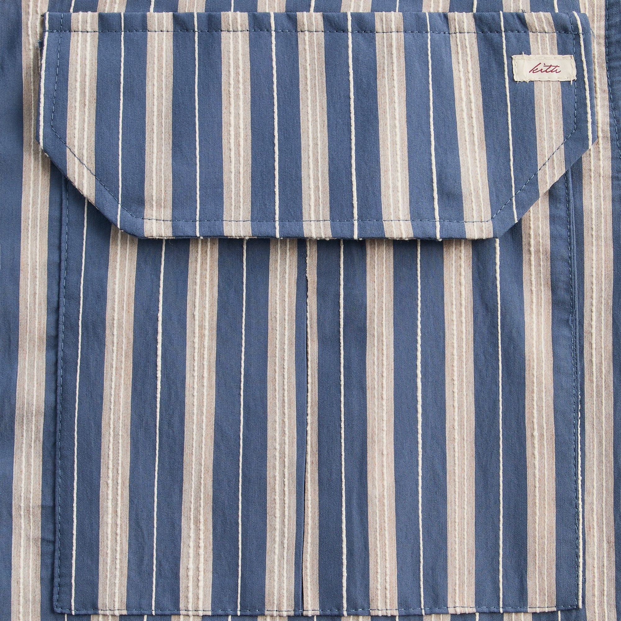 Kith Barre Stripe Full Zip Raj Jacket - Breeze - Image 4
