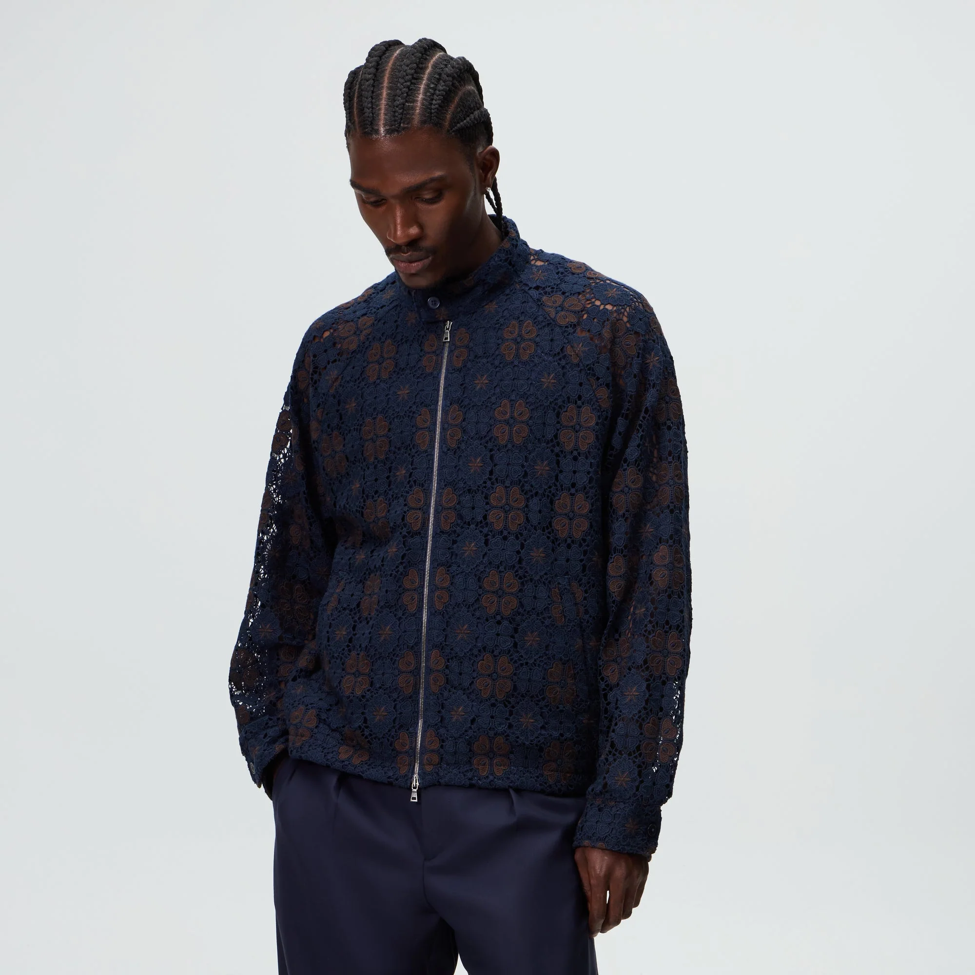 &Kin Retro Floral Lace Eddy Jacket - Cosmos - Image 2
