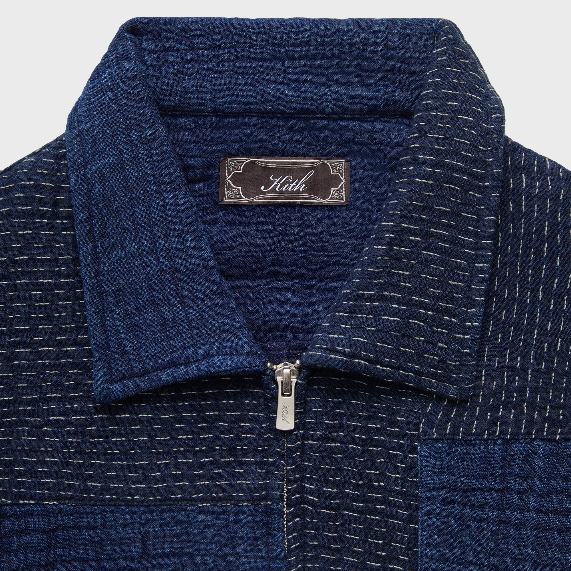 Kith Stitched Patchwork Connor Blouson Jacket - Dark Indigo - Image 4