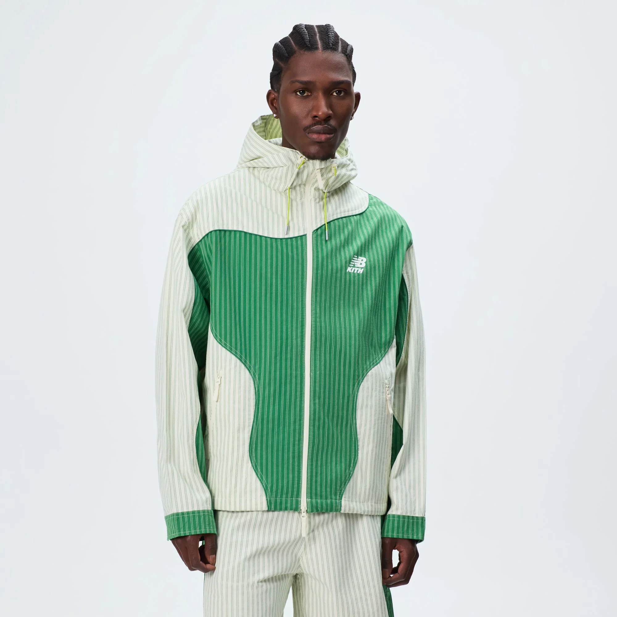 Kith & New Balance Poplin Mix Madison VI Jacket - Spring Juniper - Image 2