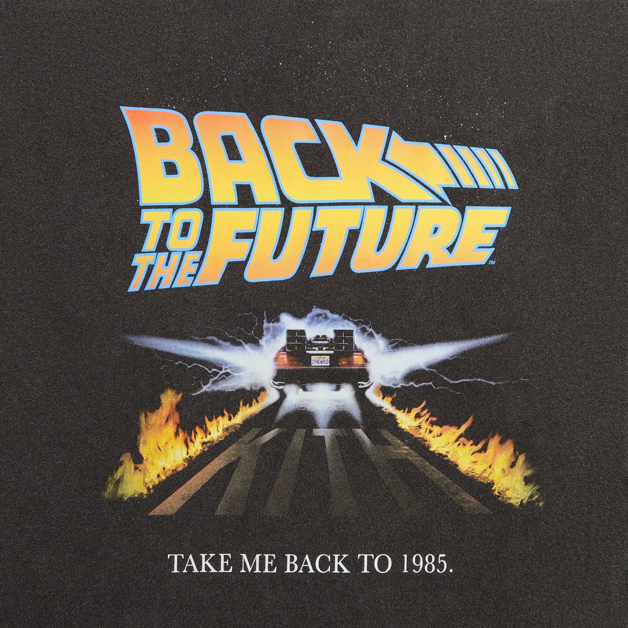Kith for Back to the Future Back to 1985 Vintage Tee - Black - Image 2
