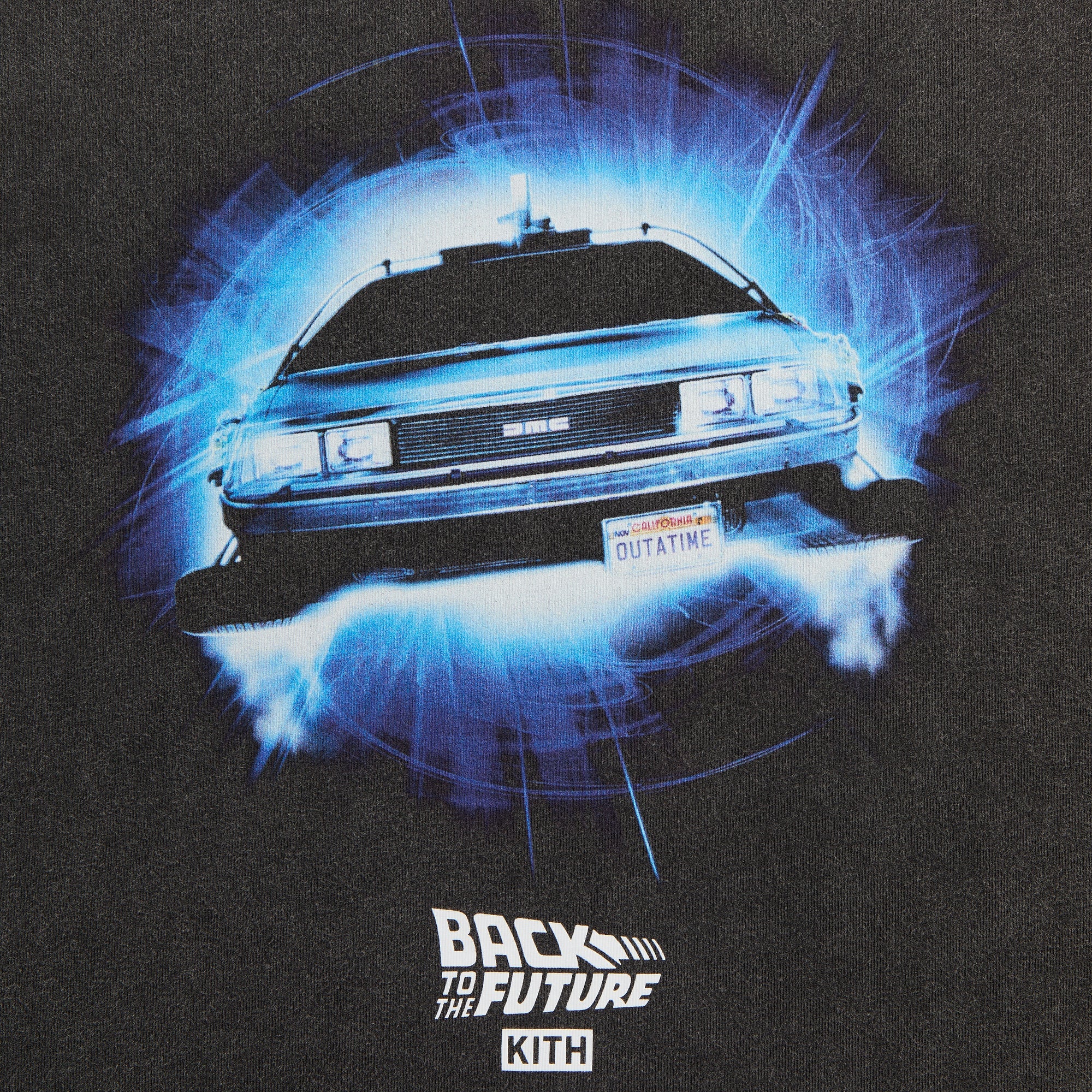 Kith for Back to the Future DeLorean Front Back Vintage Tee - Black - Image 3