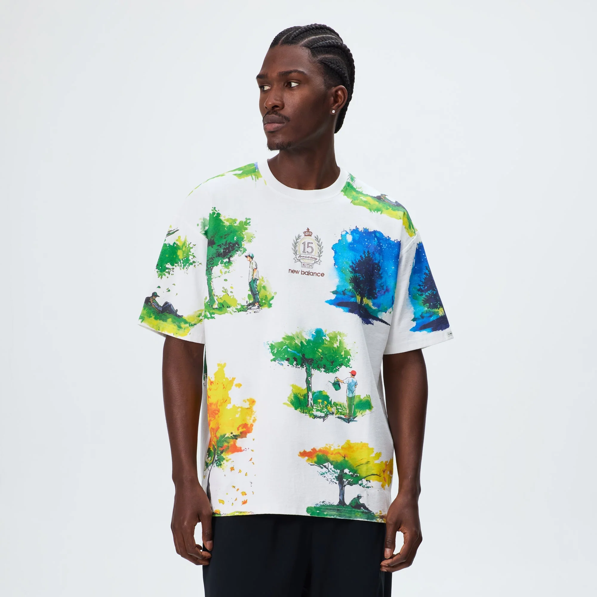 Kith & New Balance Watercolor Quinn Tee - White - Image 2