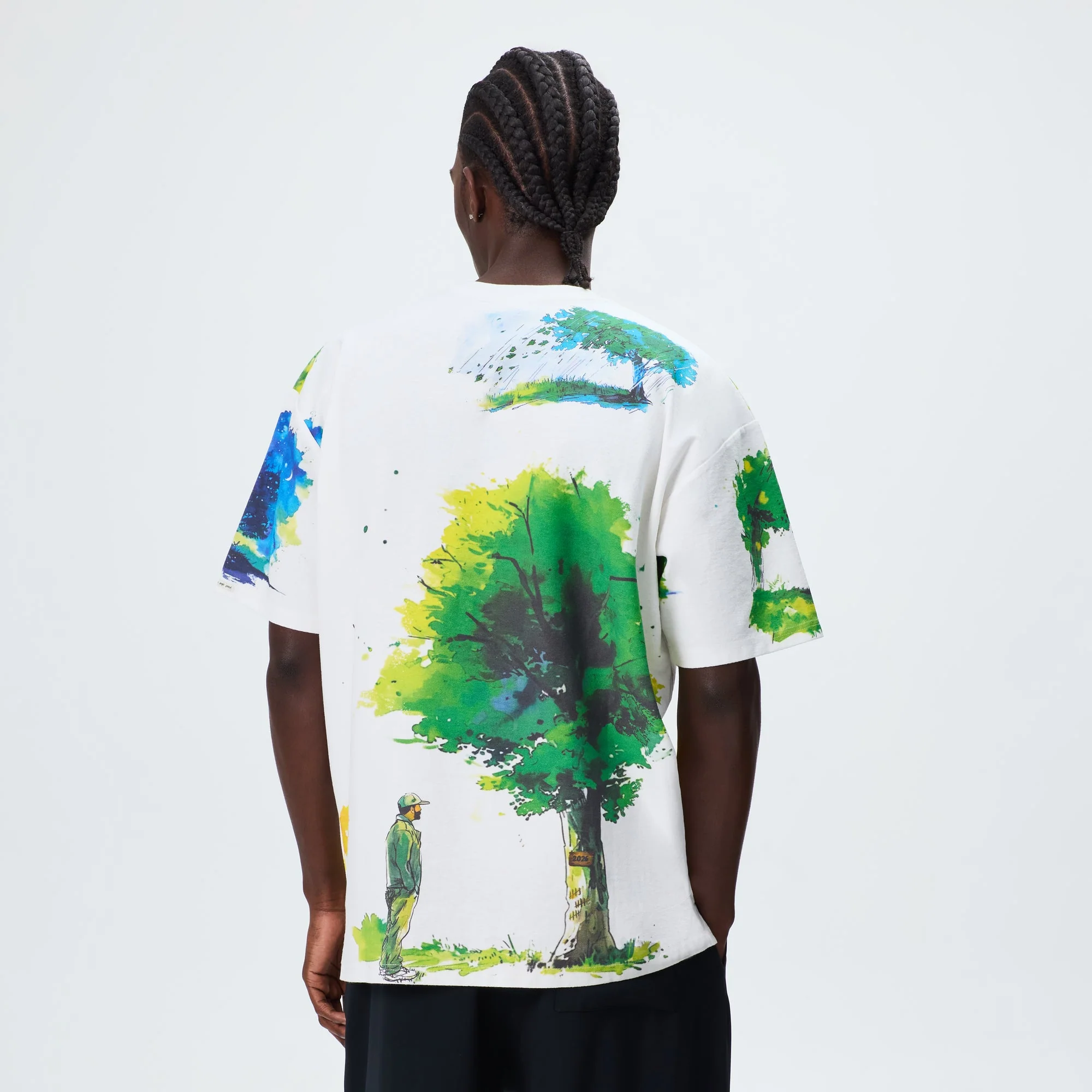 Kith & New Balance Watercolor Quinn Tee - White - Image 3