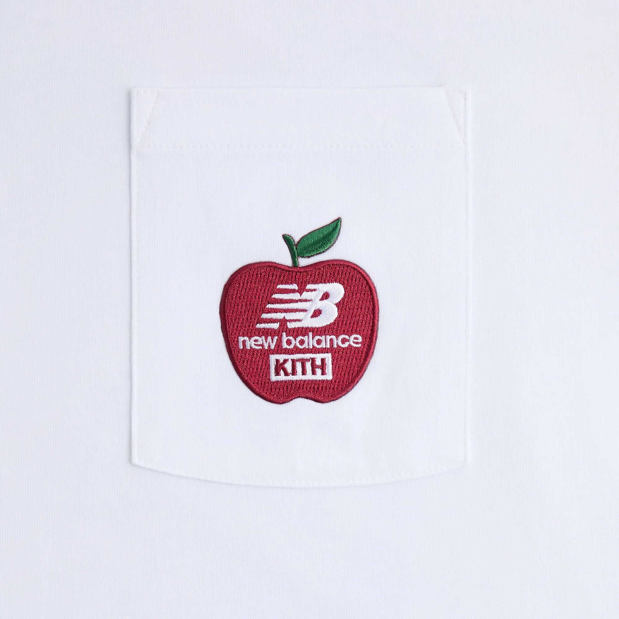 Kith & New Balance NY Woodblock Long Sleeve Pocket Tee - White - Image 5