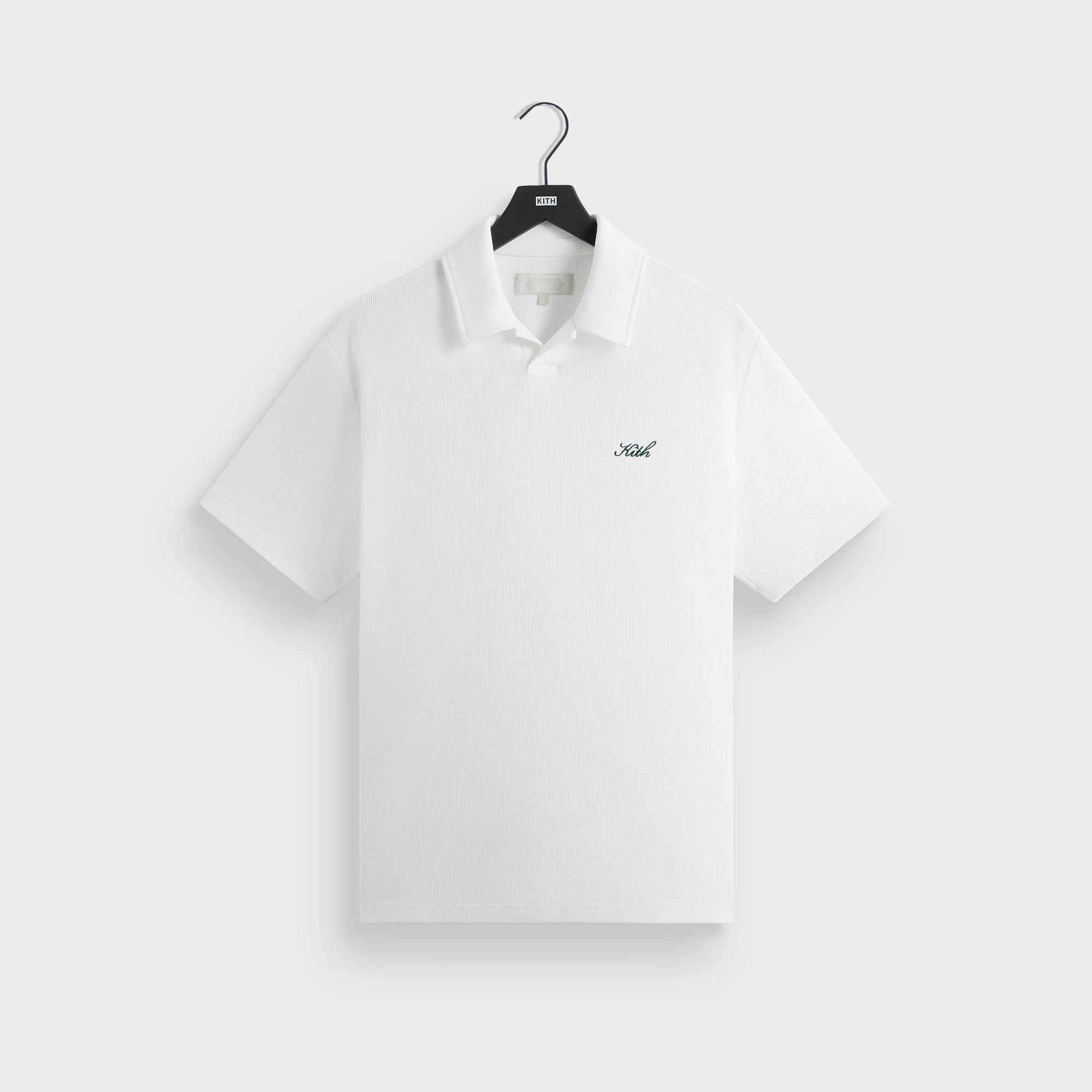 Kith Micro Waffle Drew Polo Shirt - White