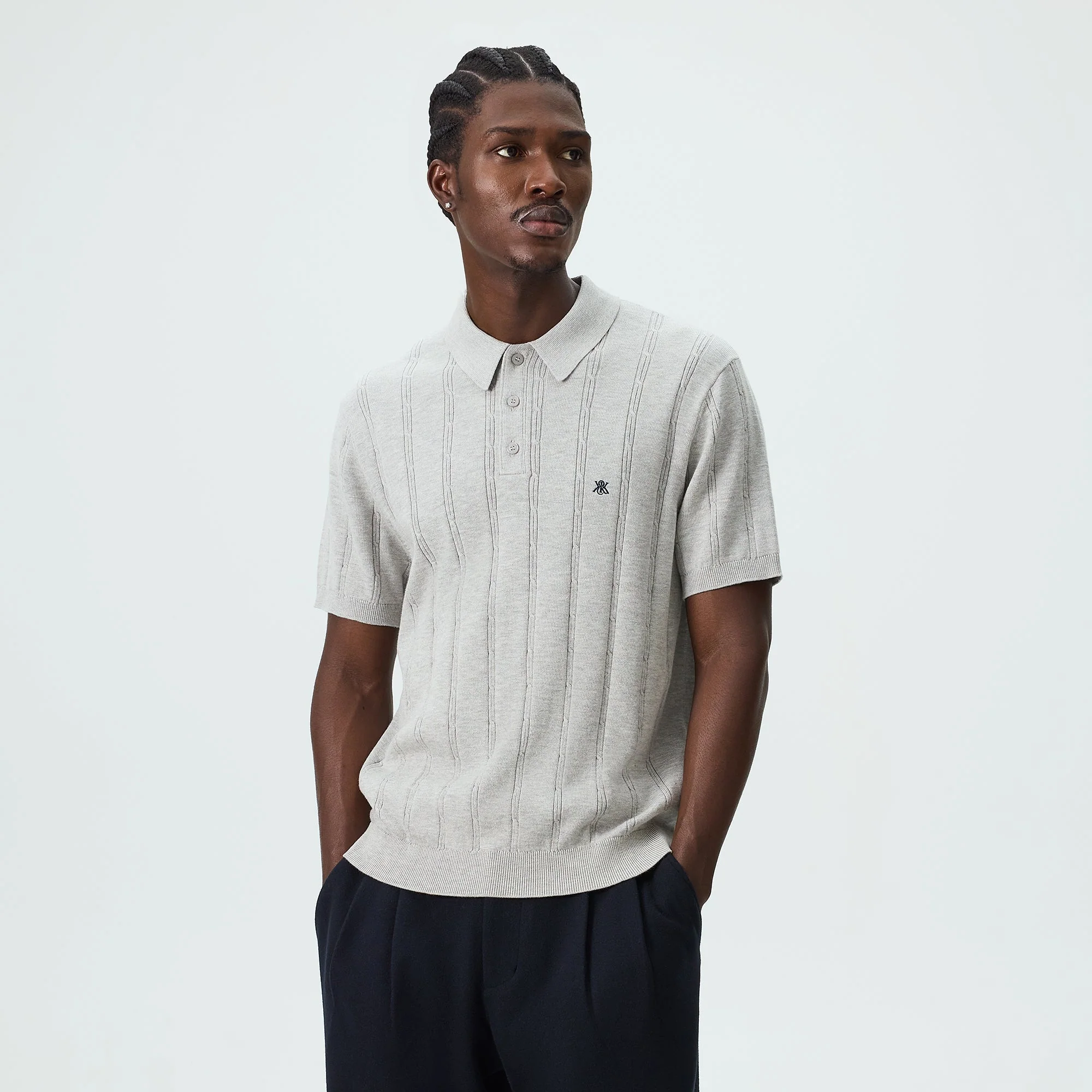 Kith Tilden Polo - Light Heather Grey - Image 2