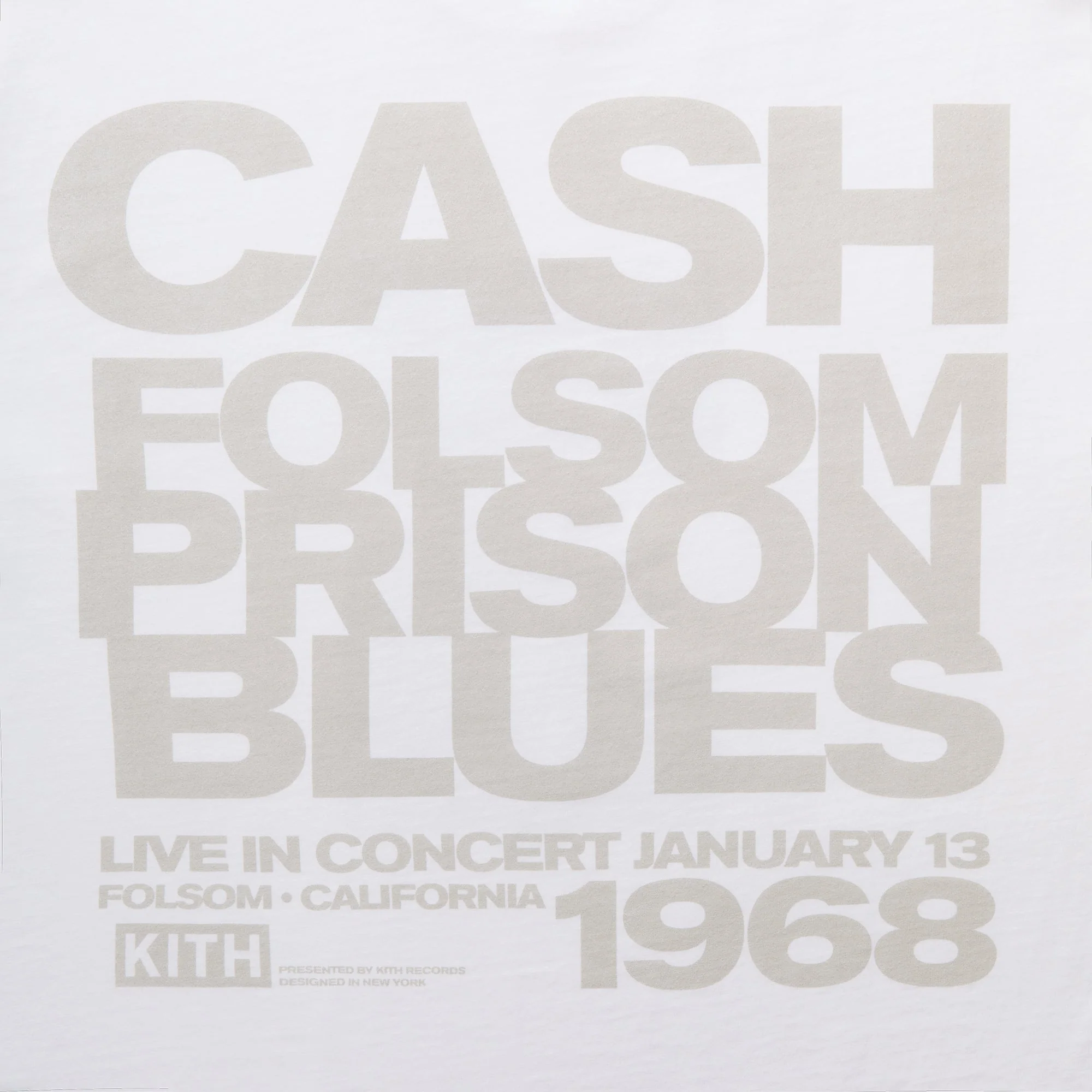 Kith Records for Johnny Cash Folsom Prison Vintage Tee - White - Image 4