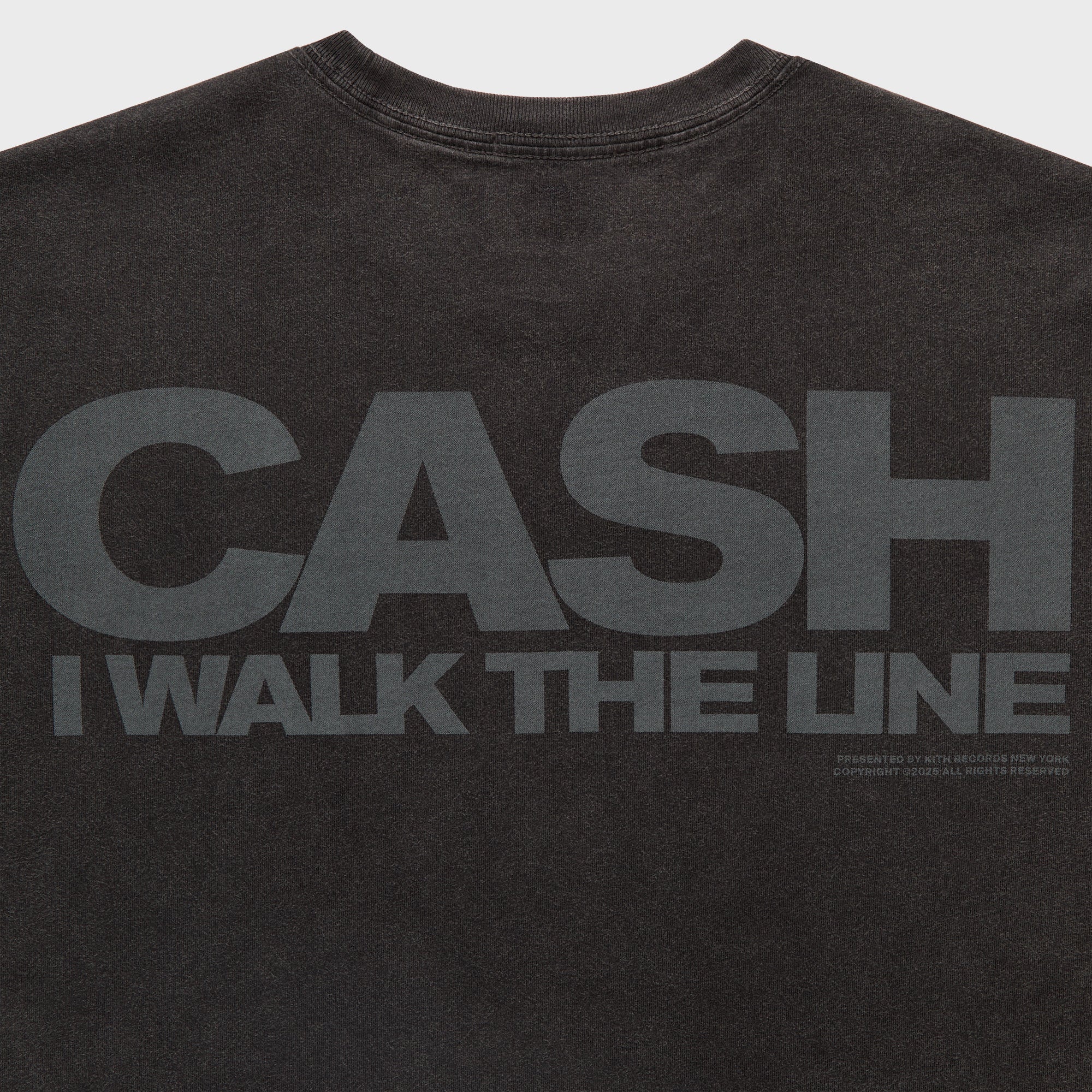 Kith Records for Johnny Cash I Walk The Line Vintage Tee - Black - Image 4