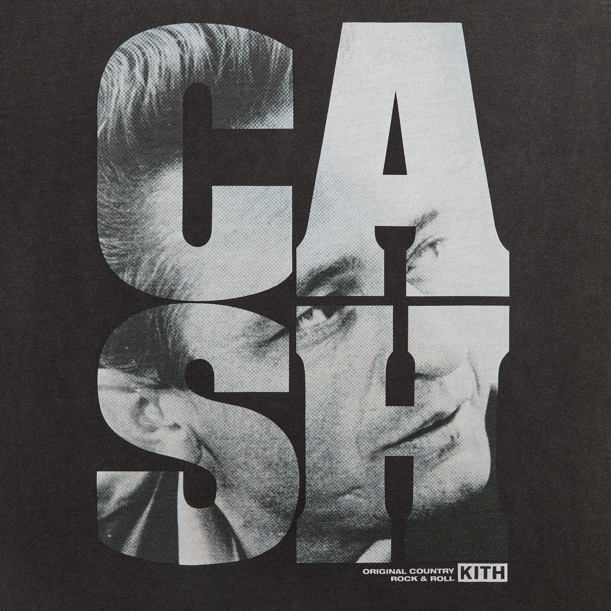 Kith Records for Johnny Cash Rock N Roll Vintage Tee - Black - Image 2