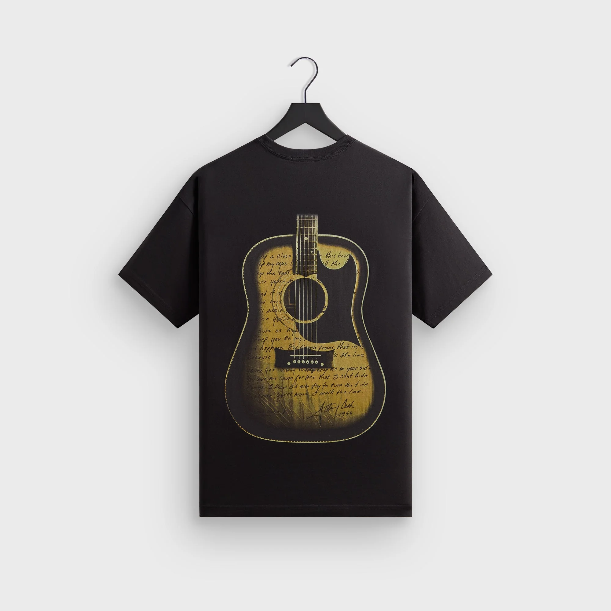 Kith Records for Johnny Cash I Walk The Line Lyrics Tee - Black - Image 2
