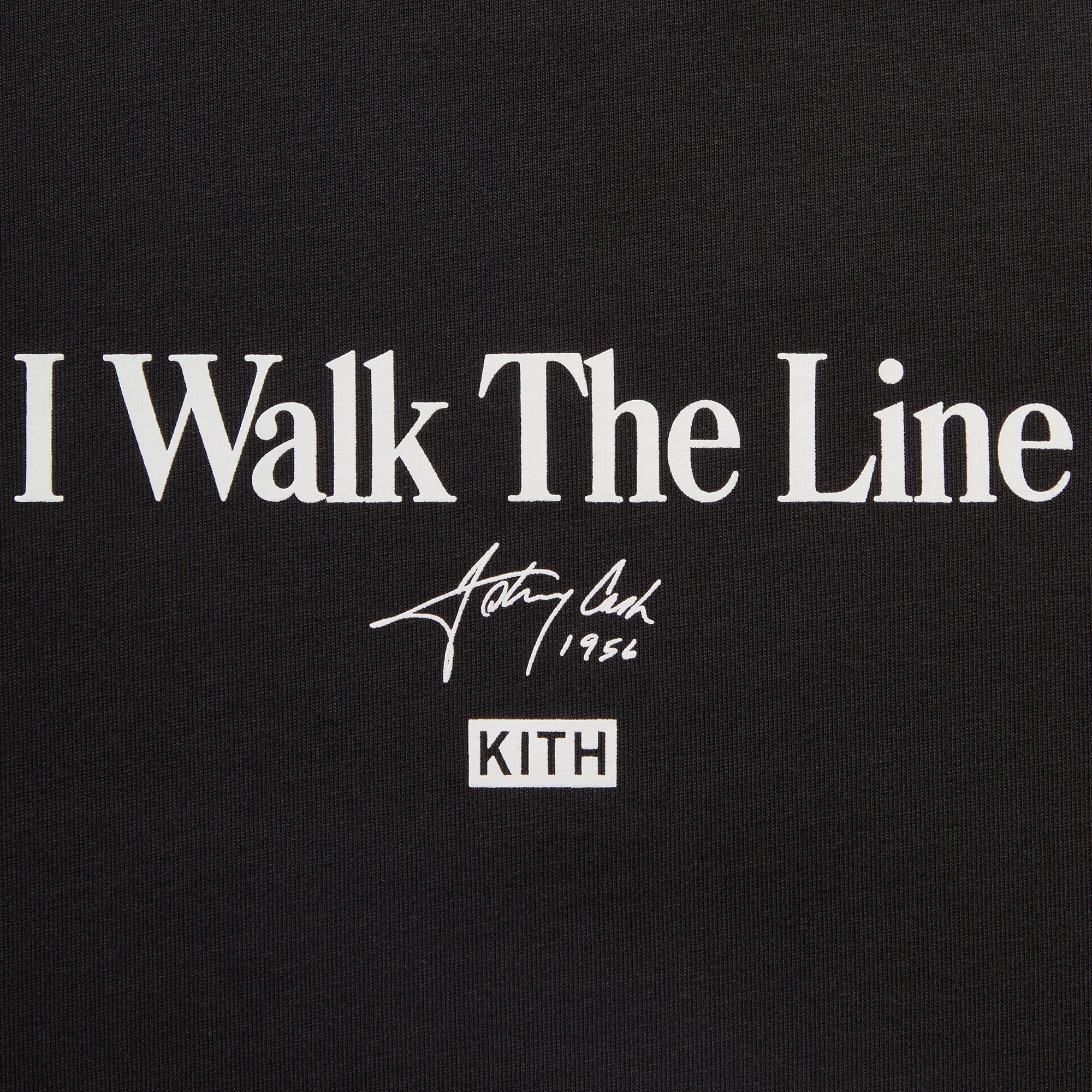 Kith Records for Johnny Cash I Walk The Line Lyrics Tee - Black - Image 3