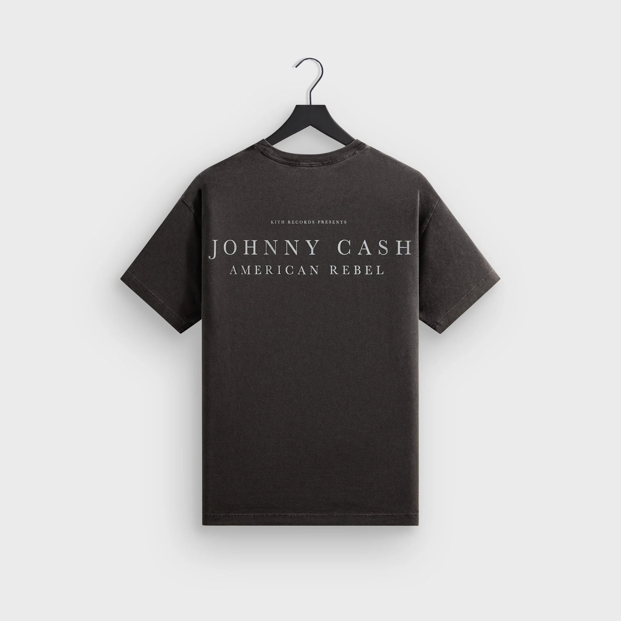 Kith Records for Johnny Cash American Flag Vintage Tee - Black - Image 2