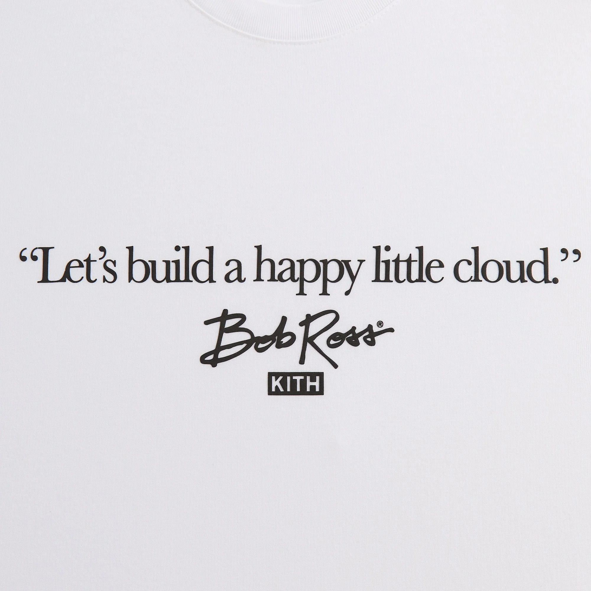 Kith for Bob Ross Happy Clouds Quote Tee - White - Image 2