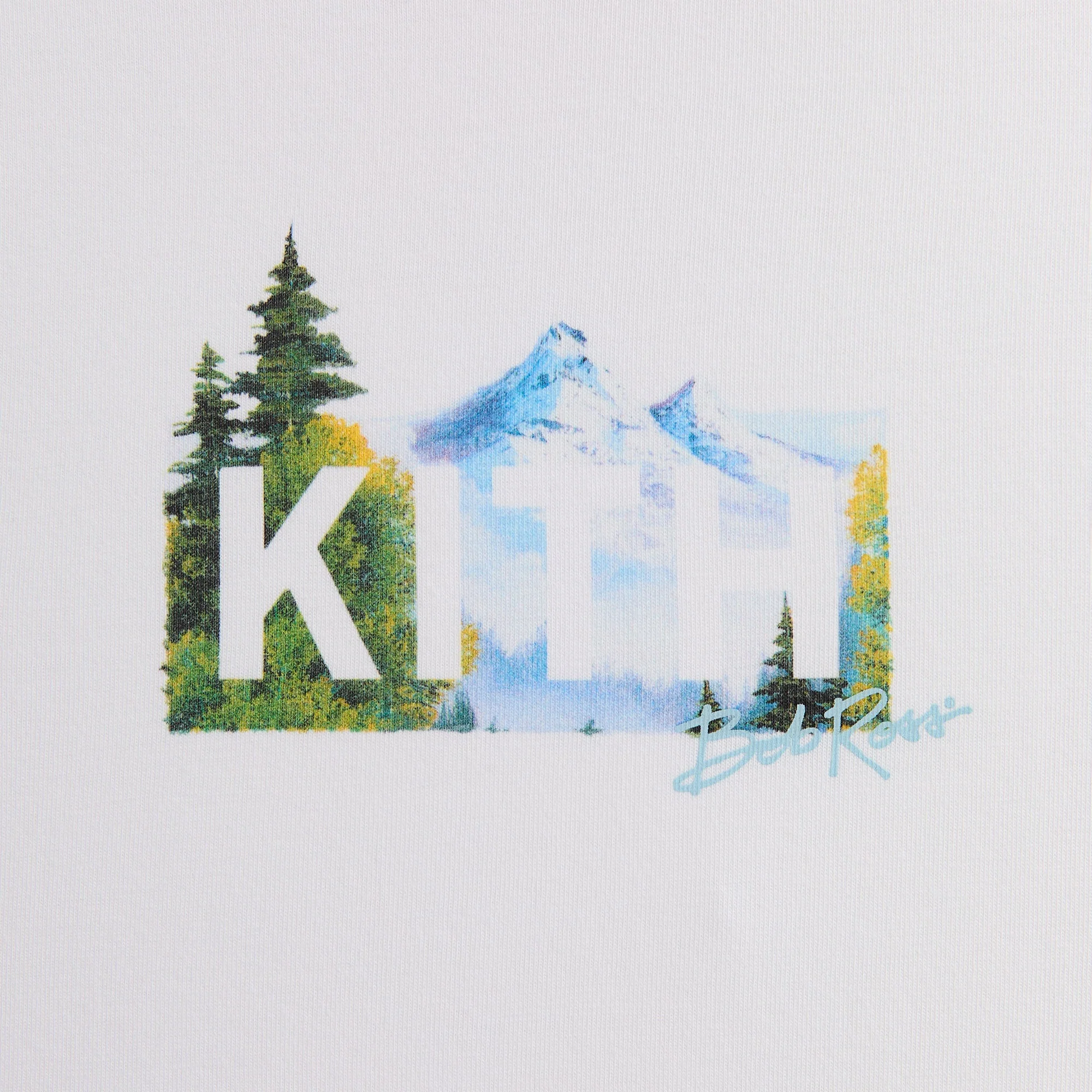 Kith for Bob Ross Mountain Classic Logo Tee - White - Image 2