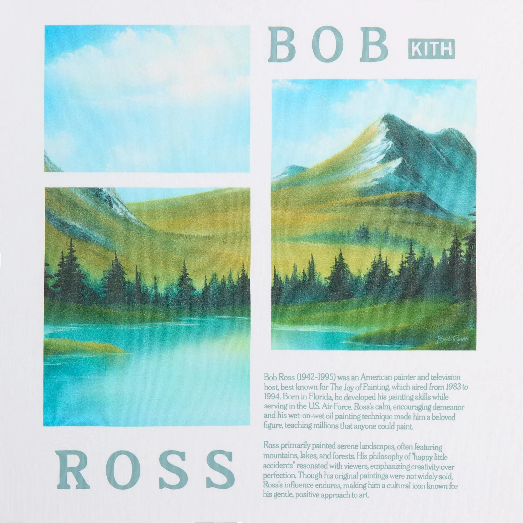 Kith for Bob Ross Artist Bio Vintage Pocket Tee - White - Image 4