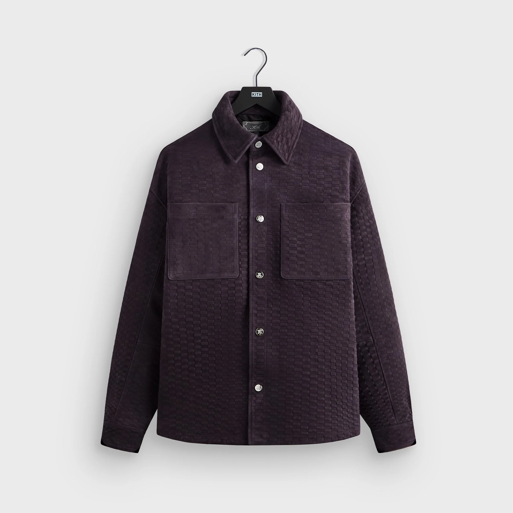 Kith Monogram Suede Apollo II Shirt - Belladonna