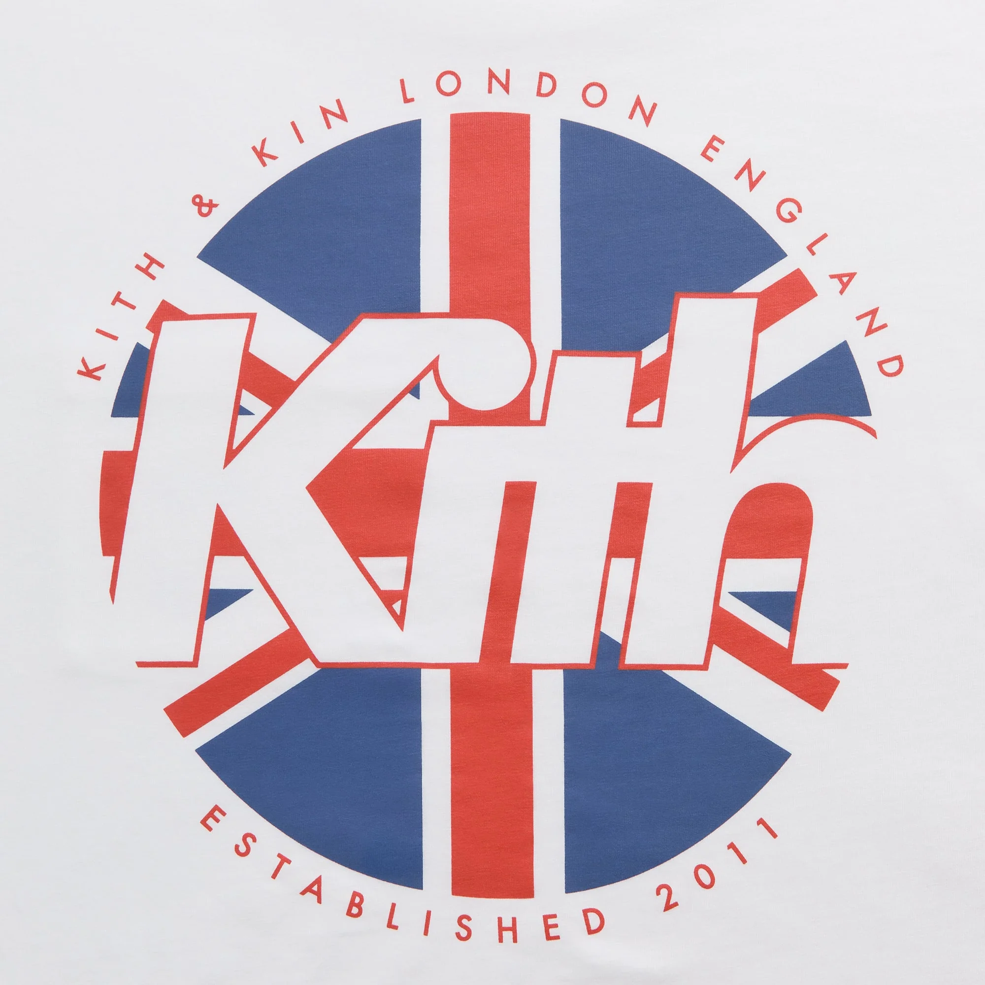 Kith Union Jack Shield Vintage Tee - White - Image 4