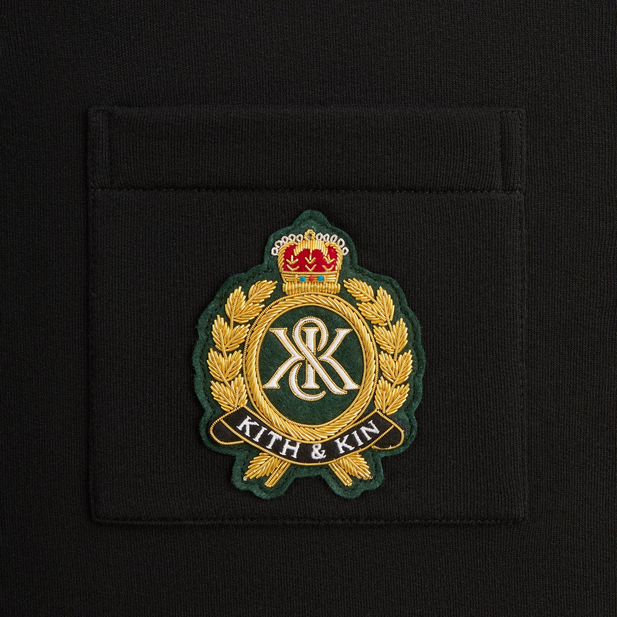 Kith Bullion Lauel Crest Nelson Pocket Rugby - Black - Image 4
