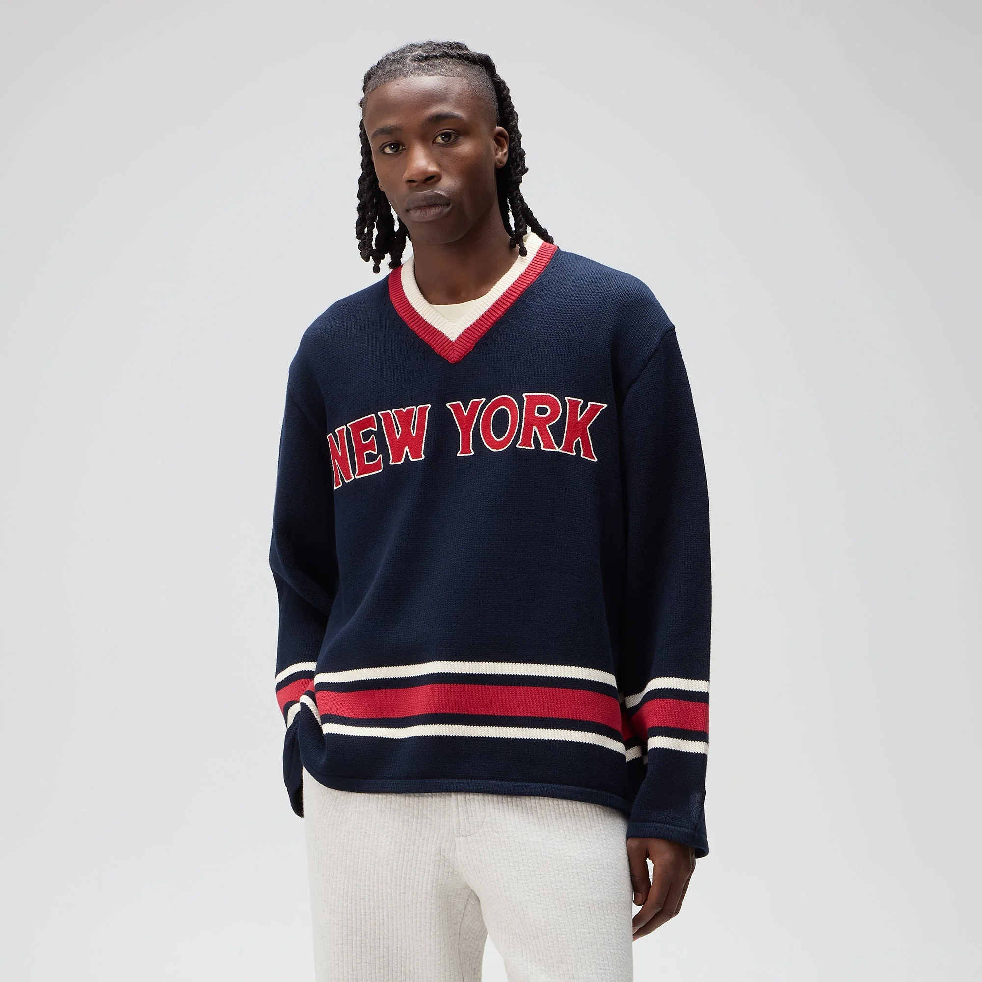 Kith for the New York Knicks Classic Beau Knit Sweater - Nocturnal - Image 2
