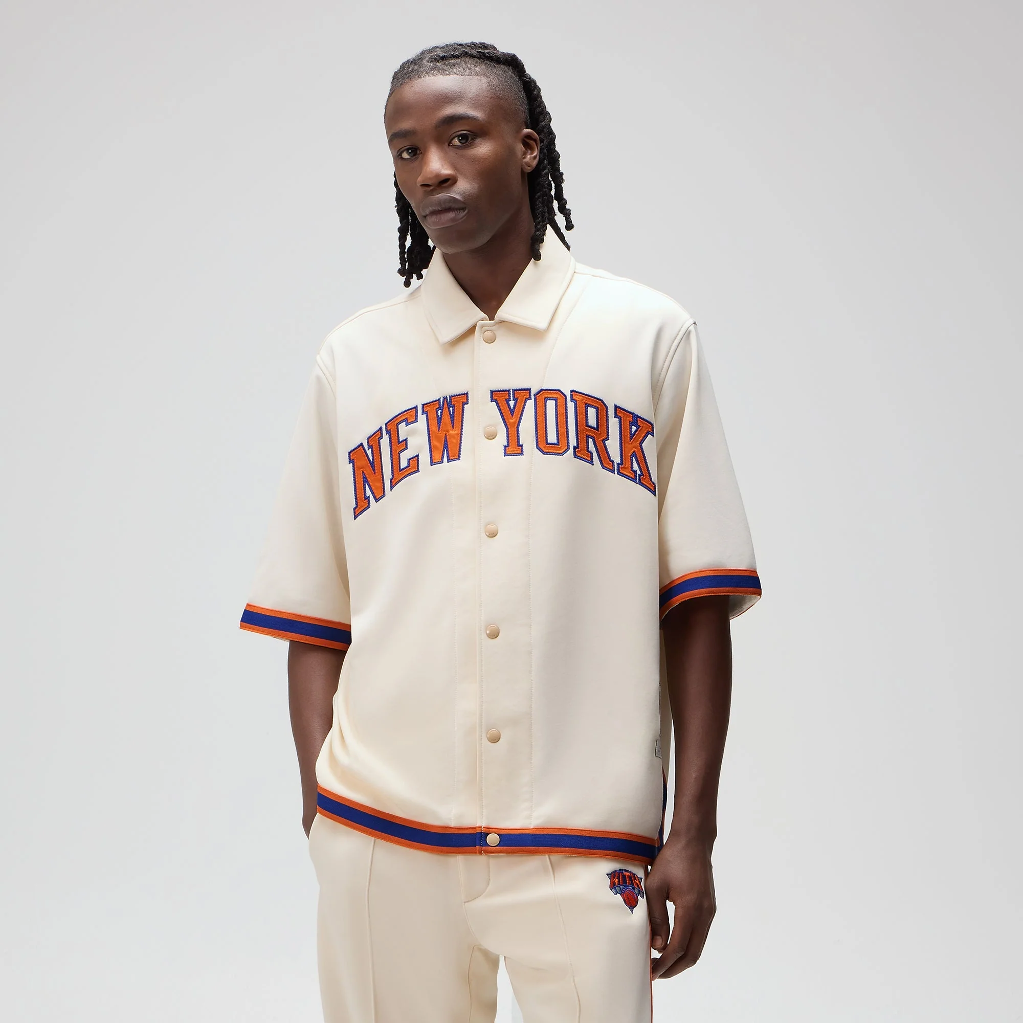 Kith for the New York Knicks Patrick Ewing Woodpoint Shirt - Sandrift - Image 2