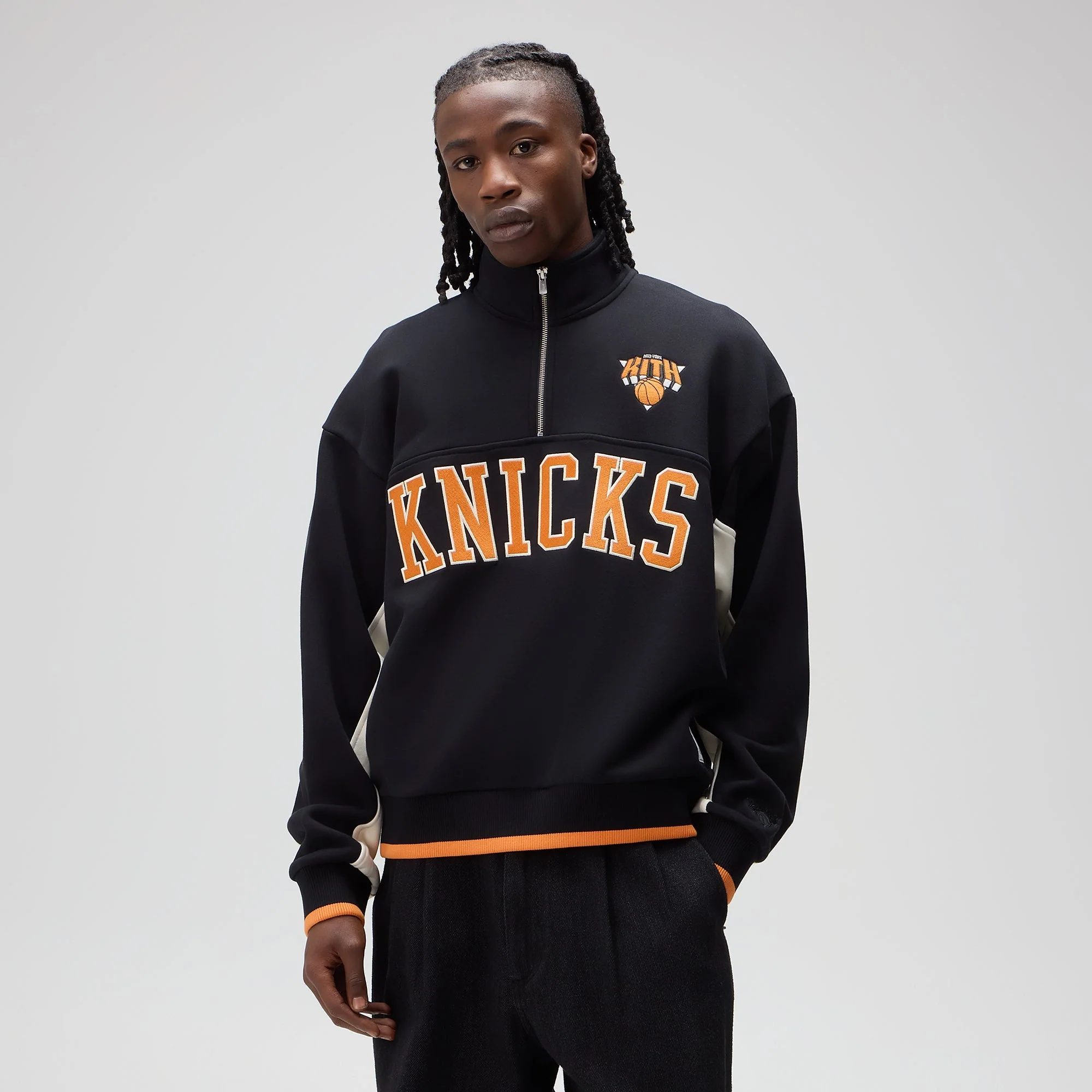 Kith for the New York Knicks Madison Square Garden Vintage Nelson Quarter Zip - Black - Image 2