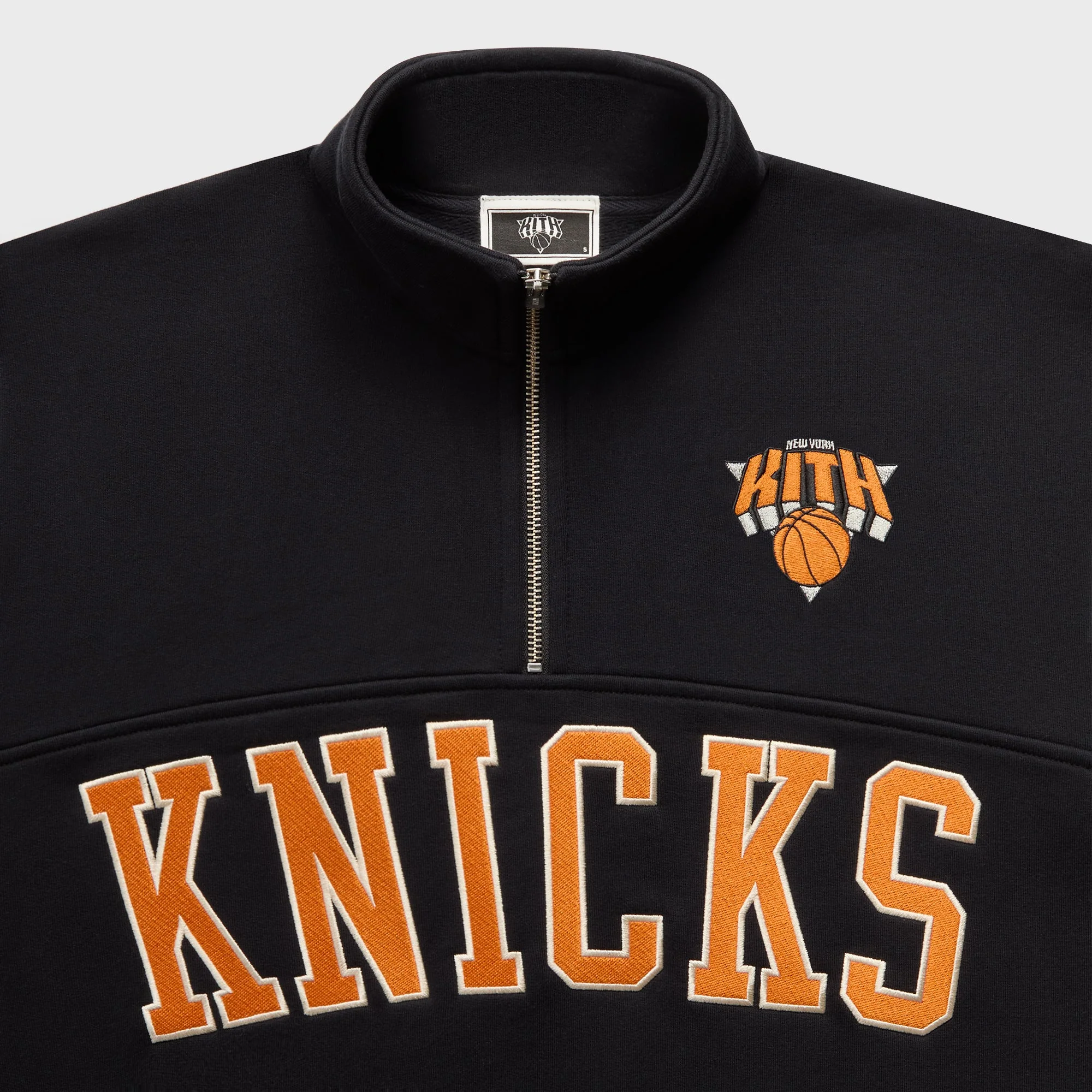Kith for the New York Knicks Madison Square Garden Vintage Nelson Quarter Zip - Black - Image 5