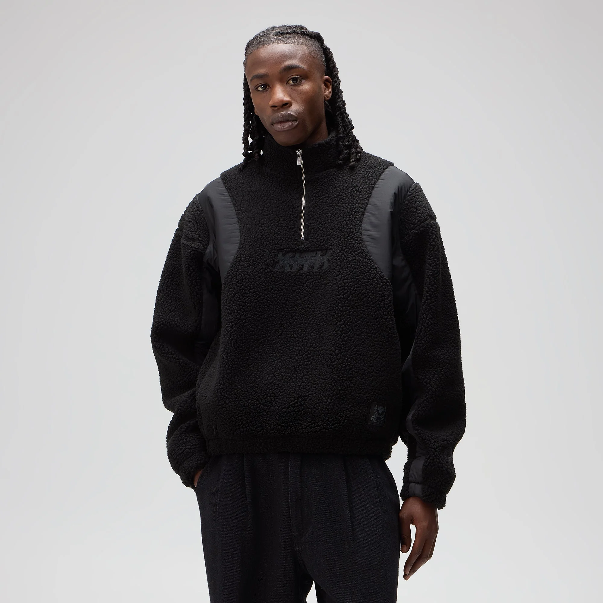 Kith for the New York Knicks New York Vintage Nelson Quarter Zip - Black - Image 2
