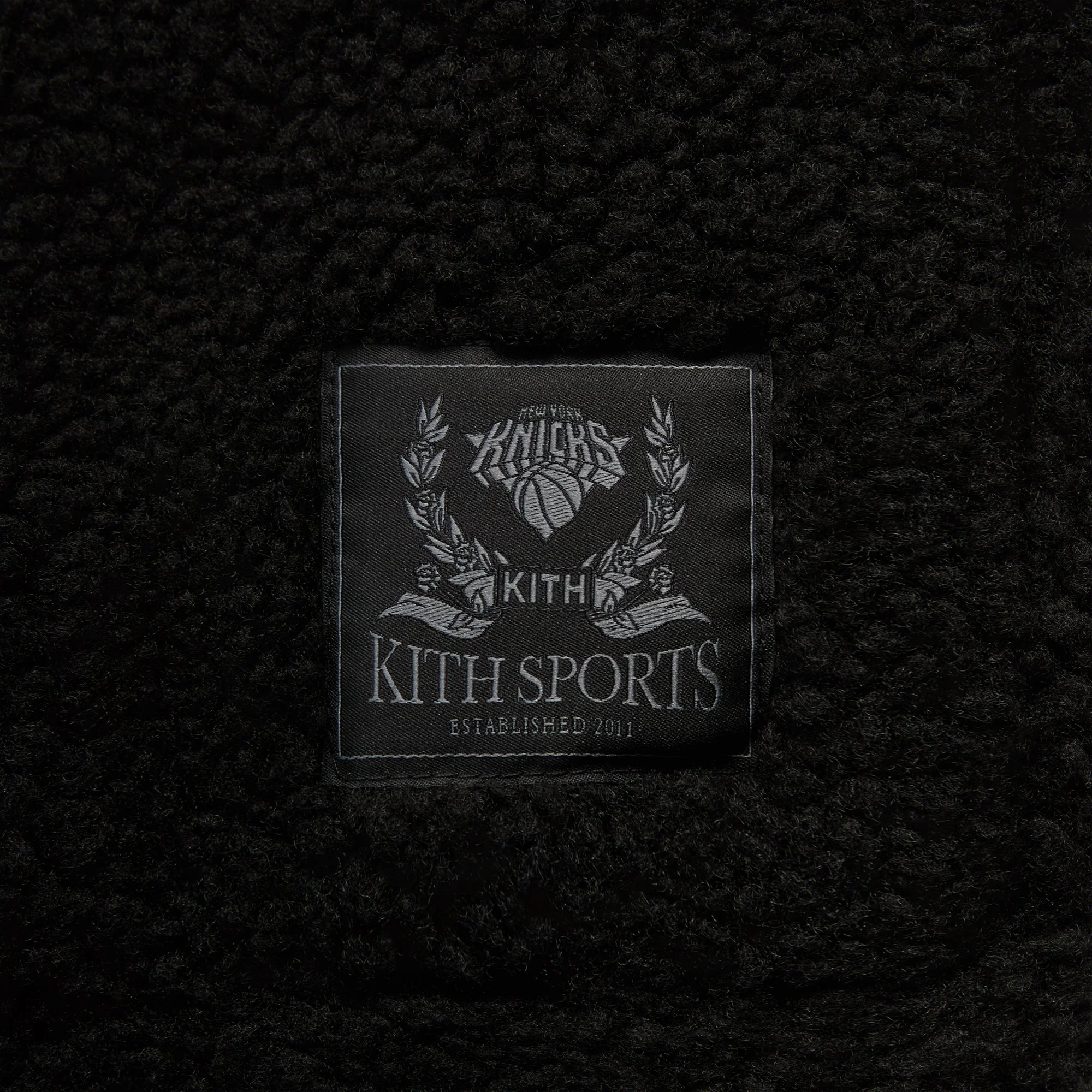 Kith for the New York Knicks New York Vintage Nelson Quarter Zip - Black - Image 6