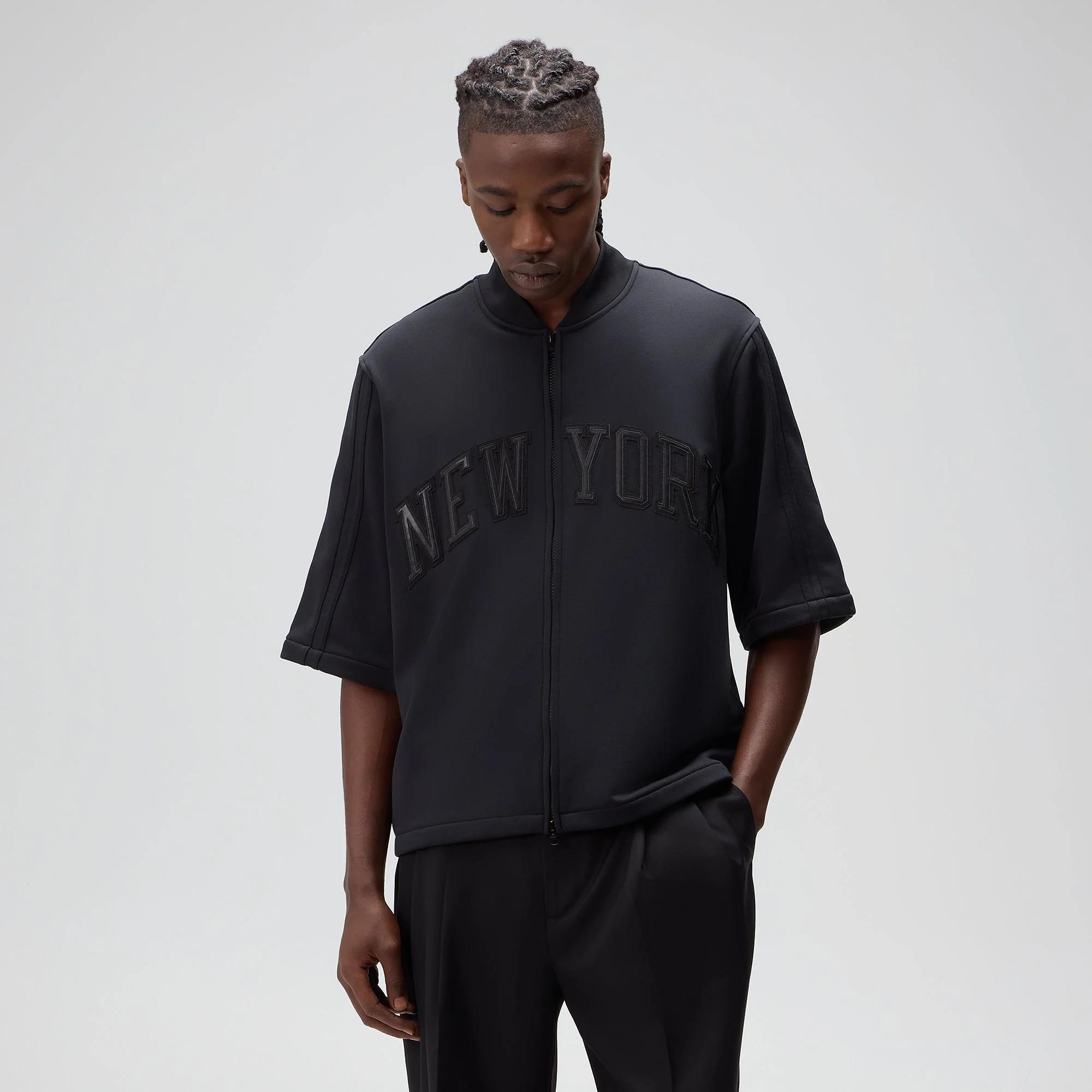 Kith for the New York Knicks Tricot Full Zip Sweater - Black - Image 2
