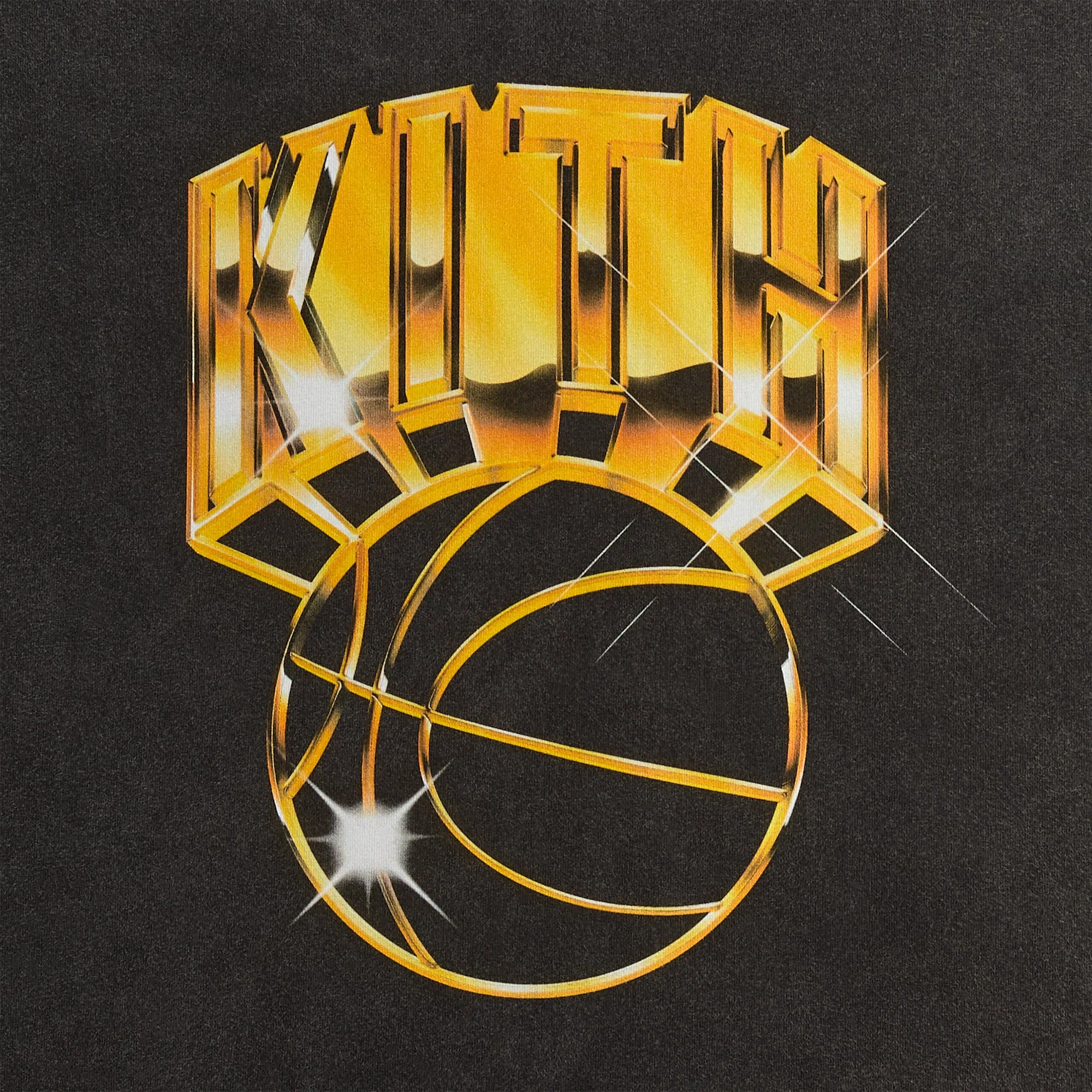 Kith for the New York Knicks Gold Vintage Jones Tee - Black - Image 5