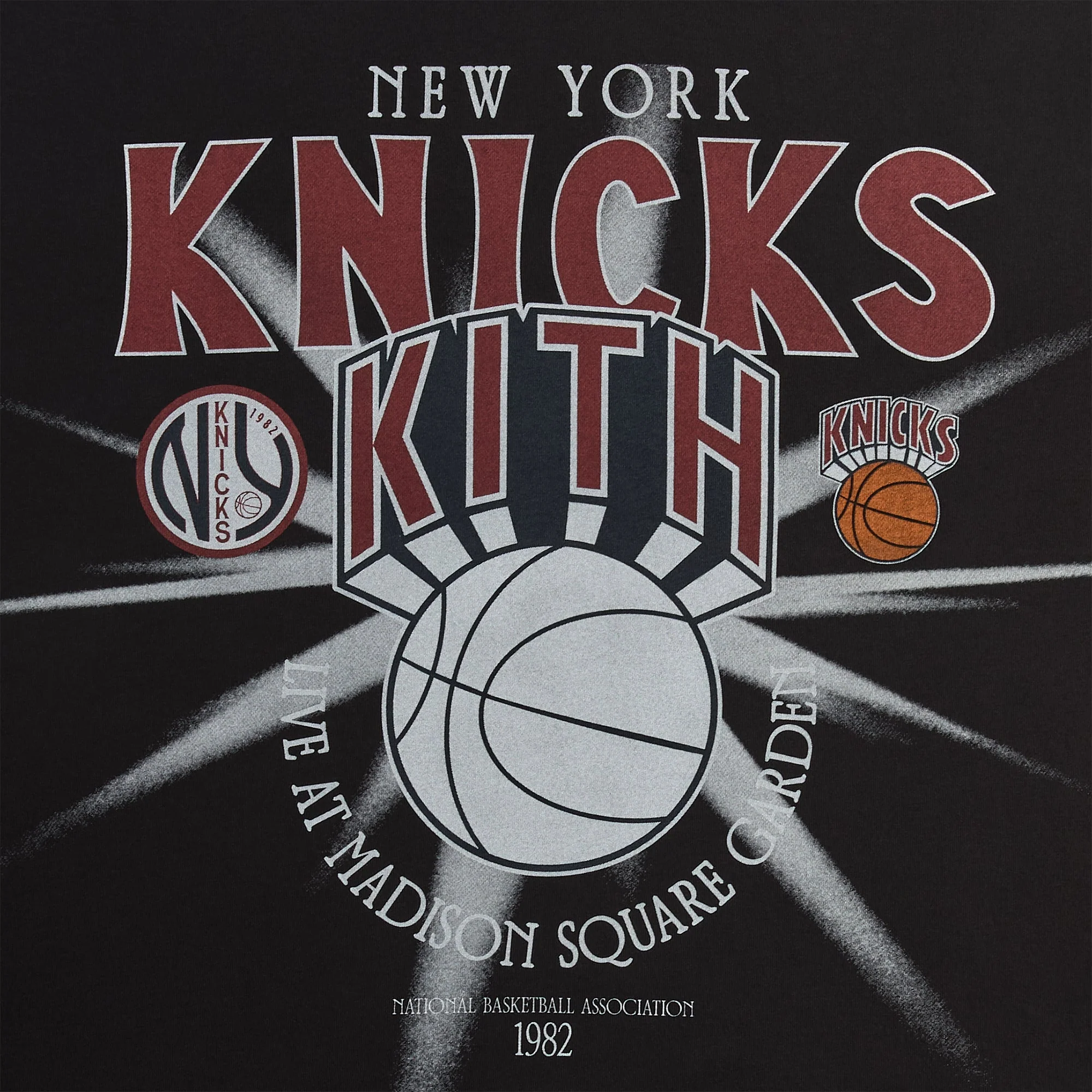 Kith for the New York Knicks Madison Square Garden Burst Jones Tee - Black - Image 5