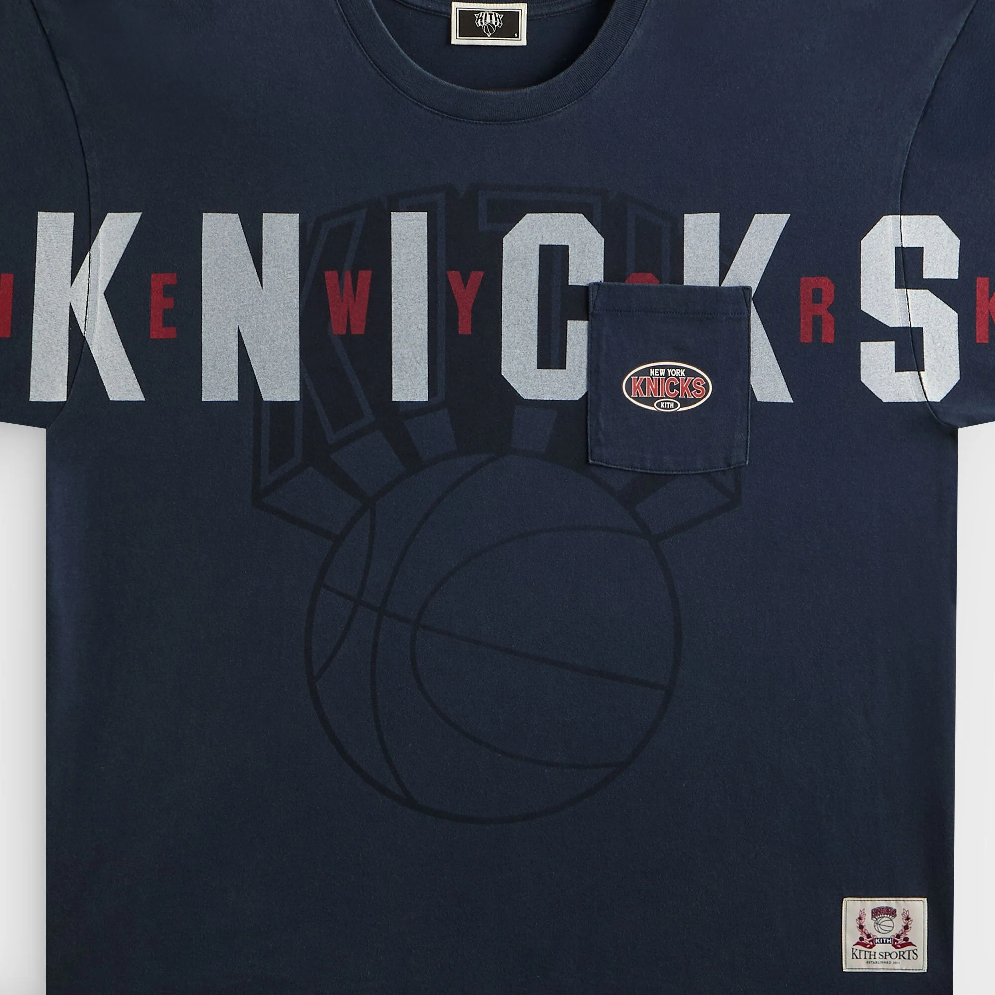 Kith for the New York Knicks Pocket Vintage Jones Tee - Nocturnal - Image 3