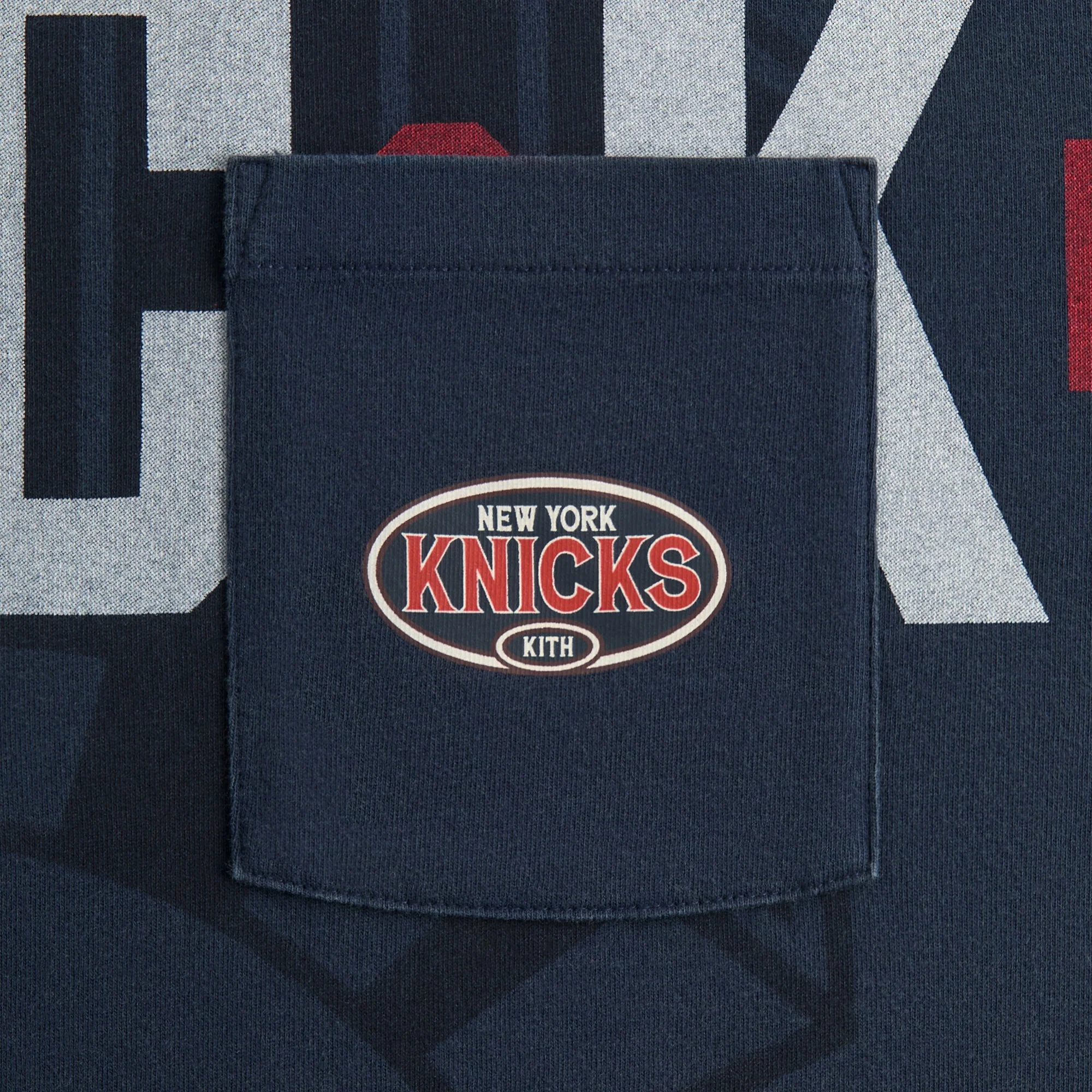 Kith for the New York Knicks Pocket Vintage Jones Tee - Nocturnal - Image 5