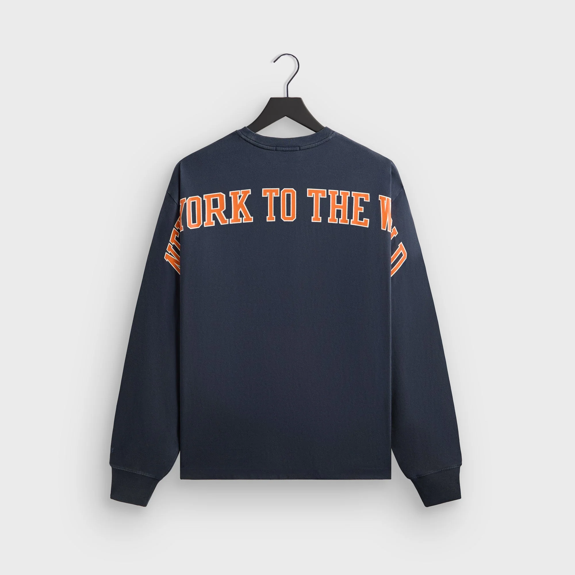 Kith for the New York Knicks Knickerbockers Long Sleeve Quinn Vintage Tee - Nocturnal - Image 4