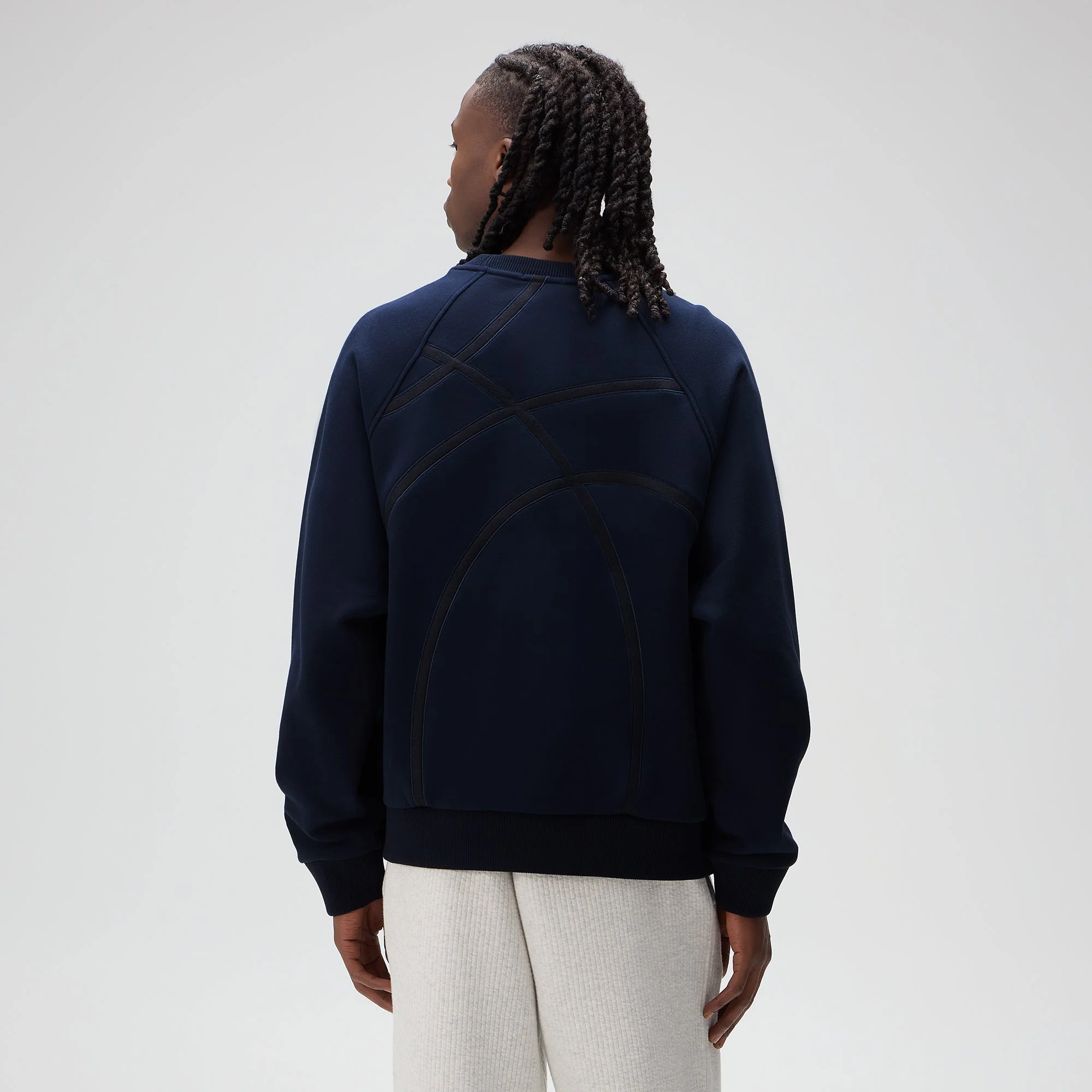 Kith for the New York Knicks Cutoff Nelson Raglan Vintage Crewneck - Nocturnal - Image 3