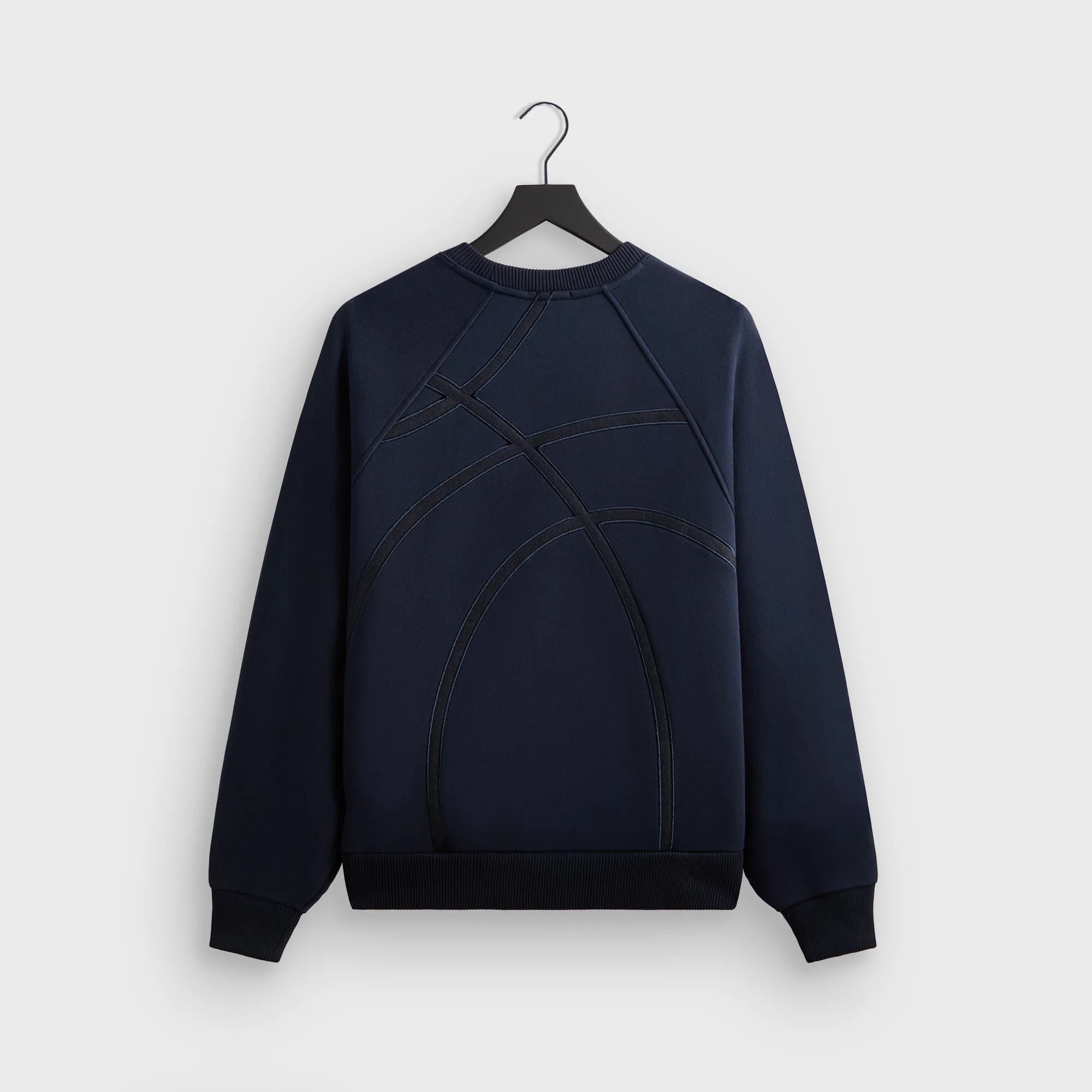 Kith for the New York Knicks Cutoff Nelson Raglan Vintage Crewneck - Nocturnal - Image 4