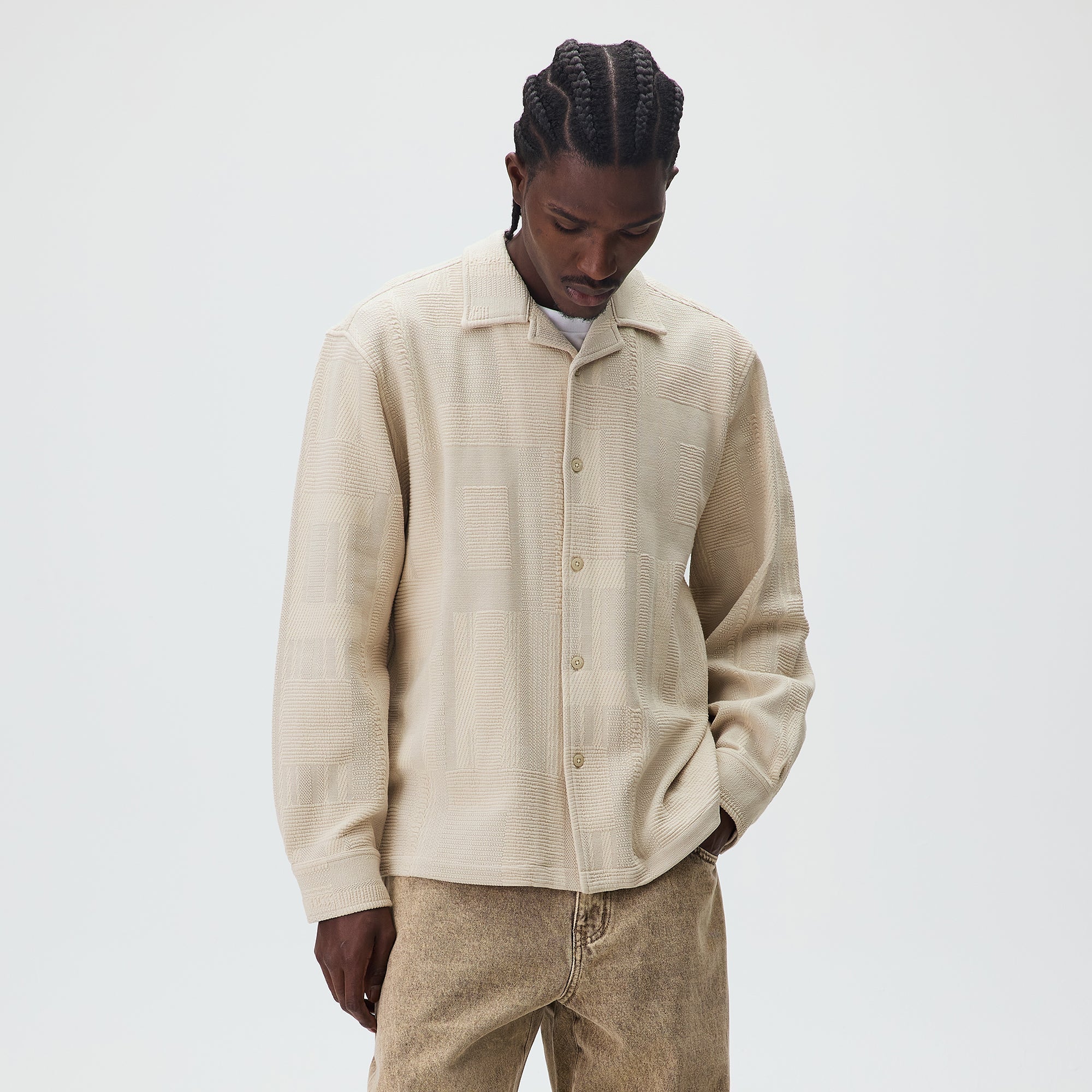 Kith Geometric Knit Cohen Shirt - Hallow - Image 2