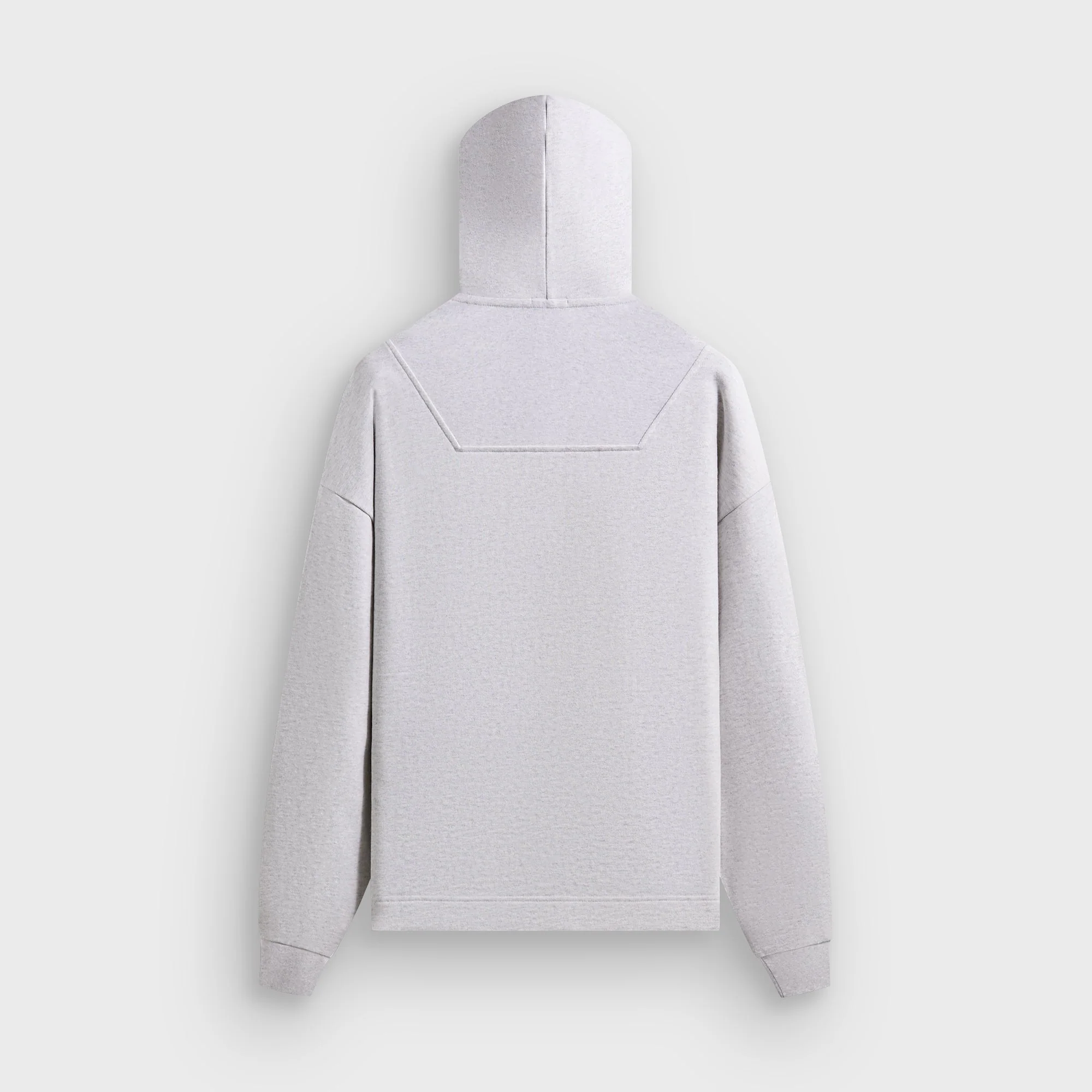 Kith Rib Neck Cropped Camden Hoodie - Light Heather Grey - Image 2