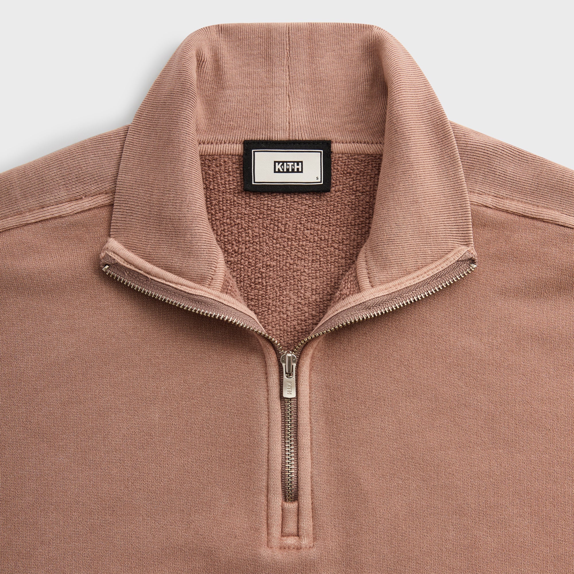 Kith 101 Sueded Fleece Nelson Quarter Zip - Dusty Mauve - Image 4