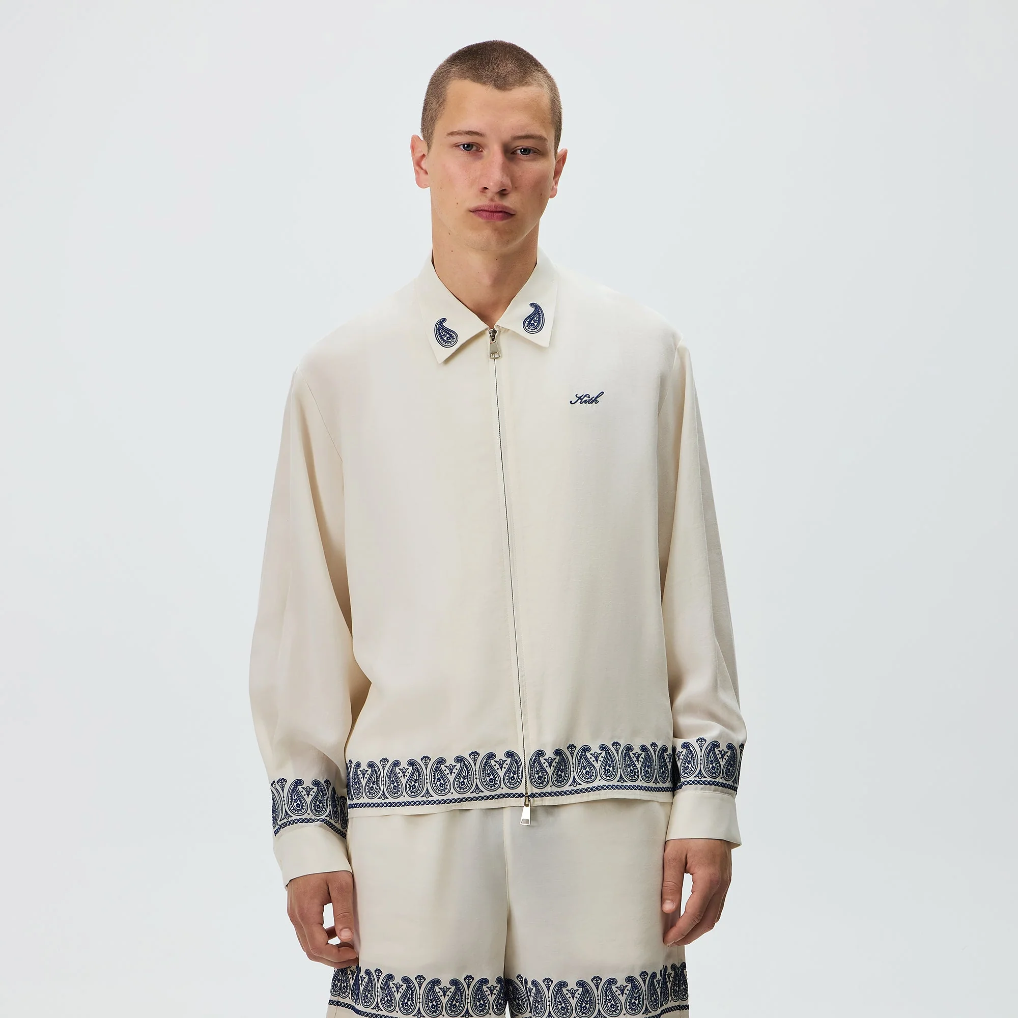 Kith Cupro Linen Zip Front Sanford Shirt - Silk - Image 2