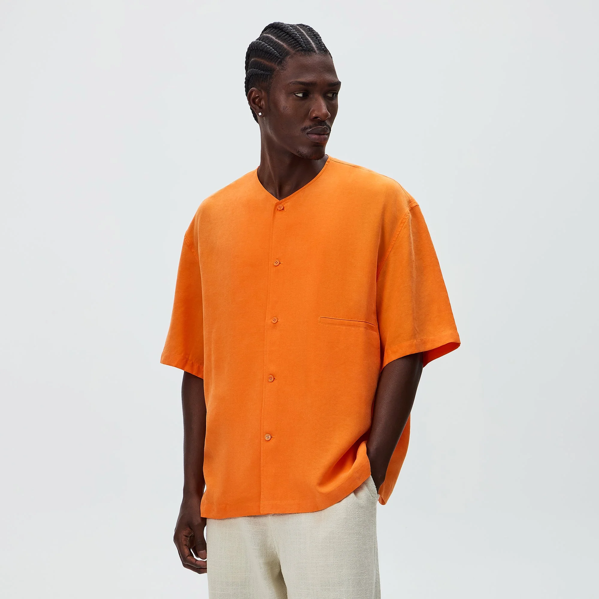 Kith Cupro Linen Caelan Shirt - Tiger - Image 2