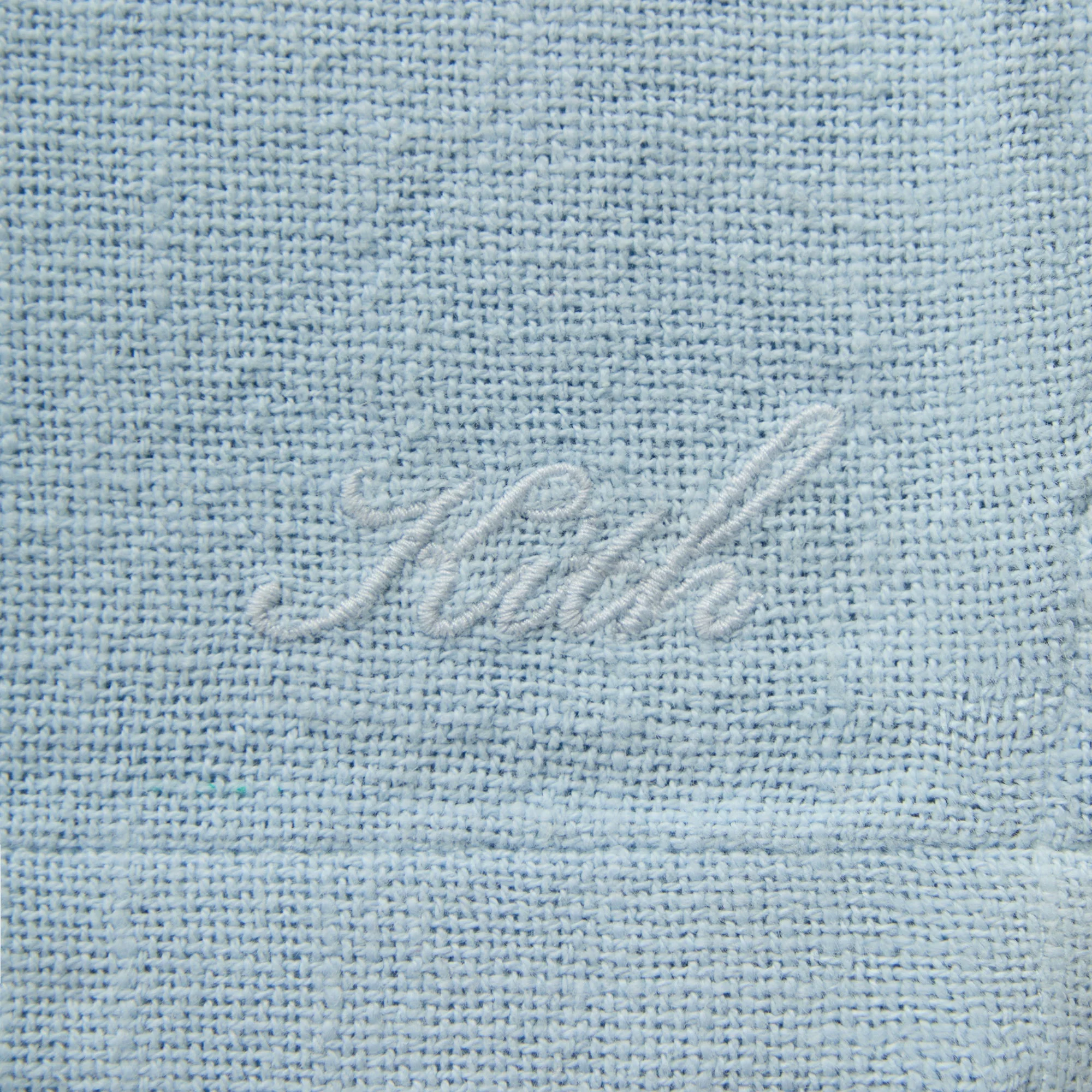Kith Soft Woven Cropped Beckham Camp Collar Shirt - Light Indigo - Image 4