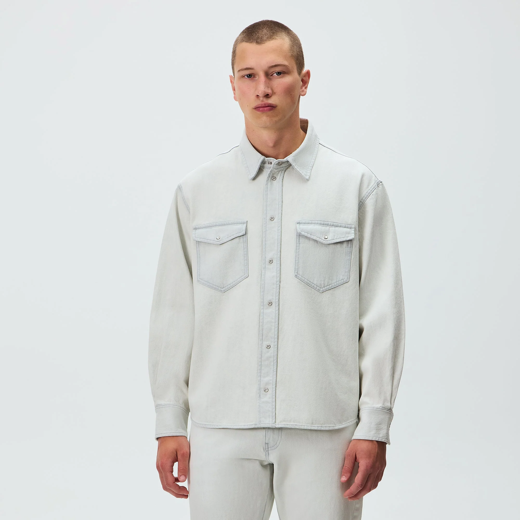 Kith Midweight Denim Long Sleeve Warwick Shirt - Eden Wash - Image 2