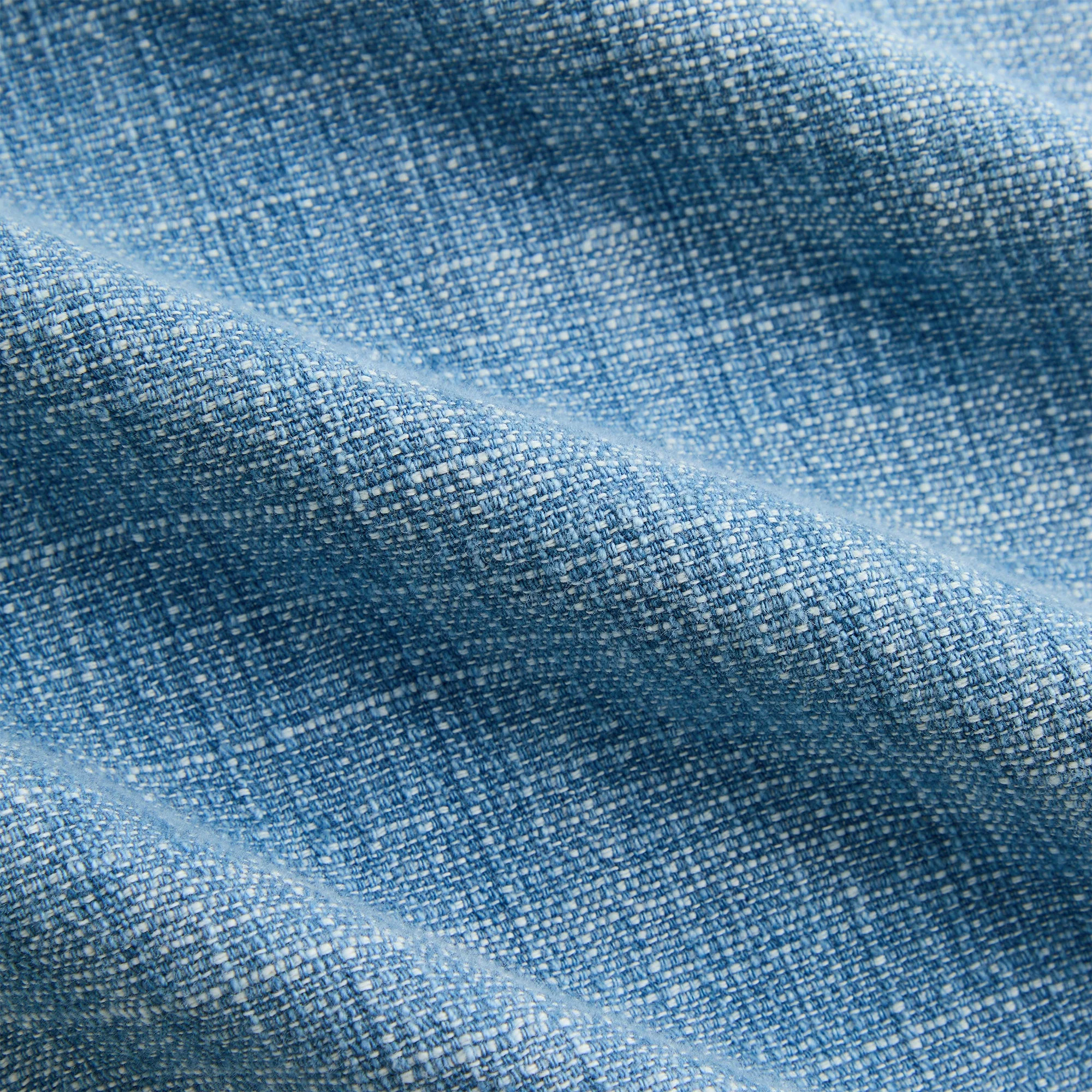 Kith Textured Indigo Paxton Zip Front Shirt - Light Indigo - Image 5