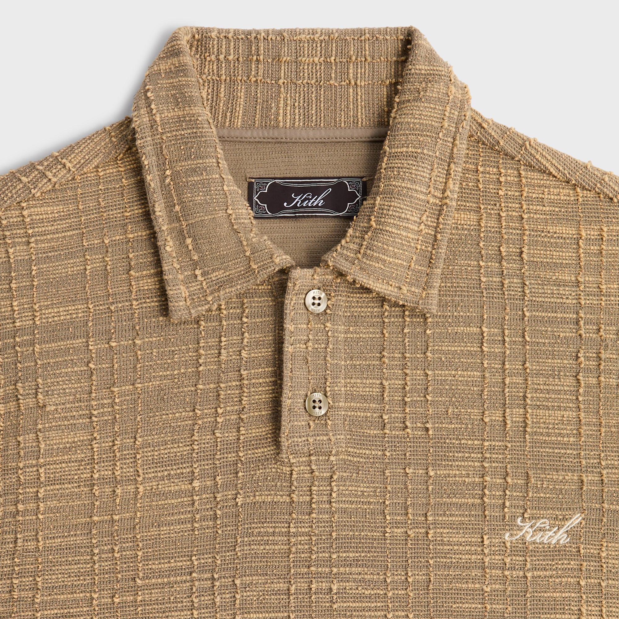 Kith High Twist Tweed Graham Polo - Palomino - Image 4