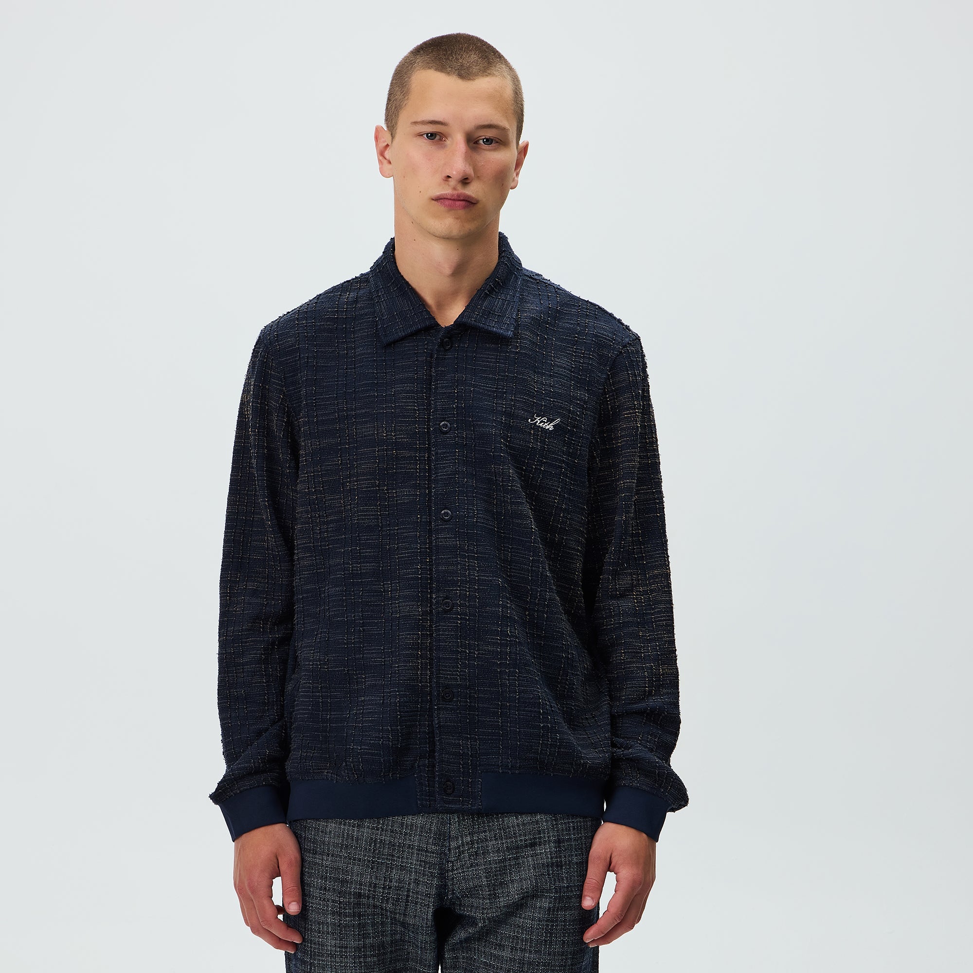 Kith High Twist Tweed Rhys Cardigan - Nocturnal - Image 2