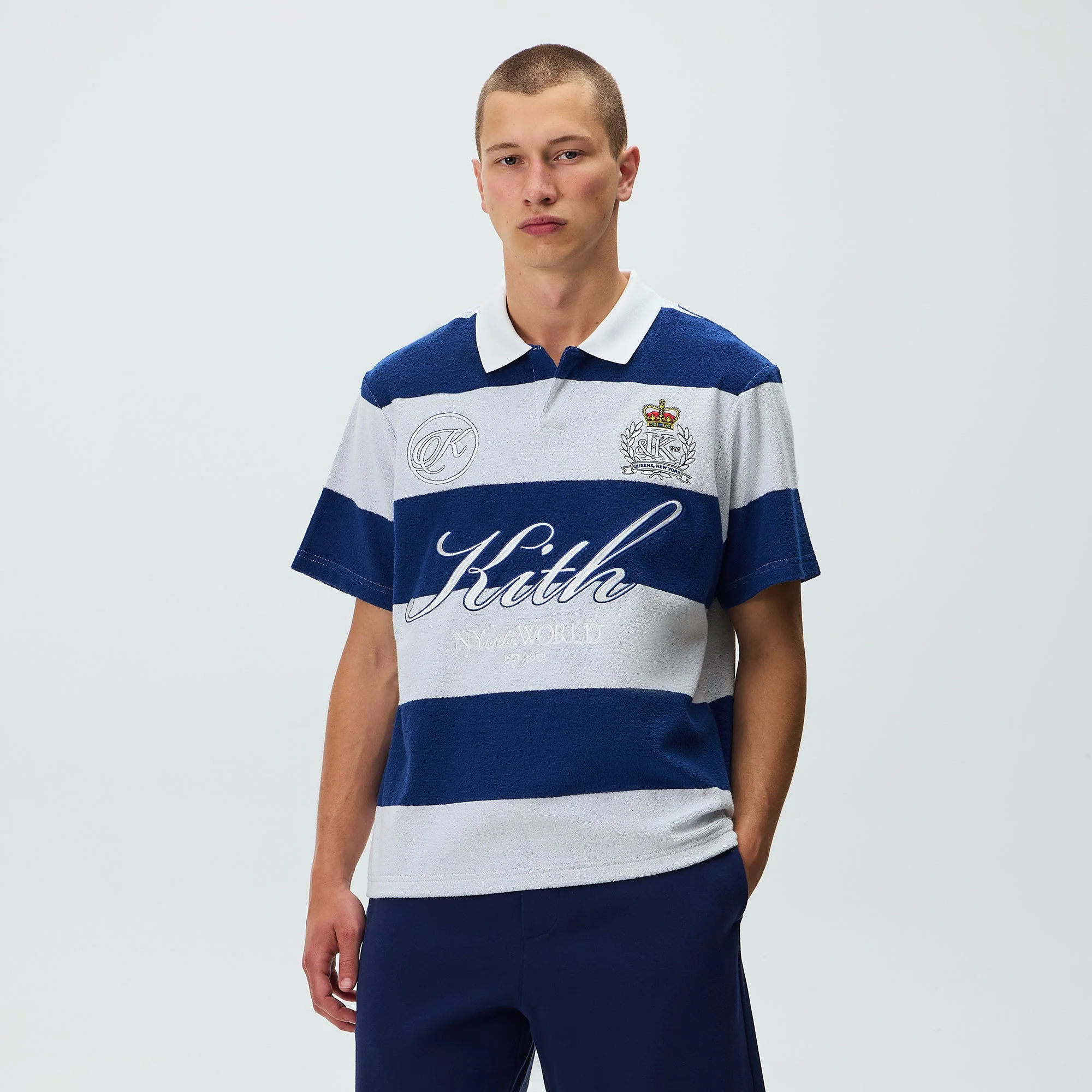 Kith Jacquard Towel Terry Ray Polo - White - Image 2
