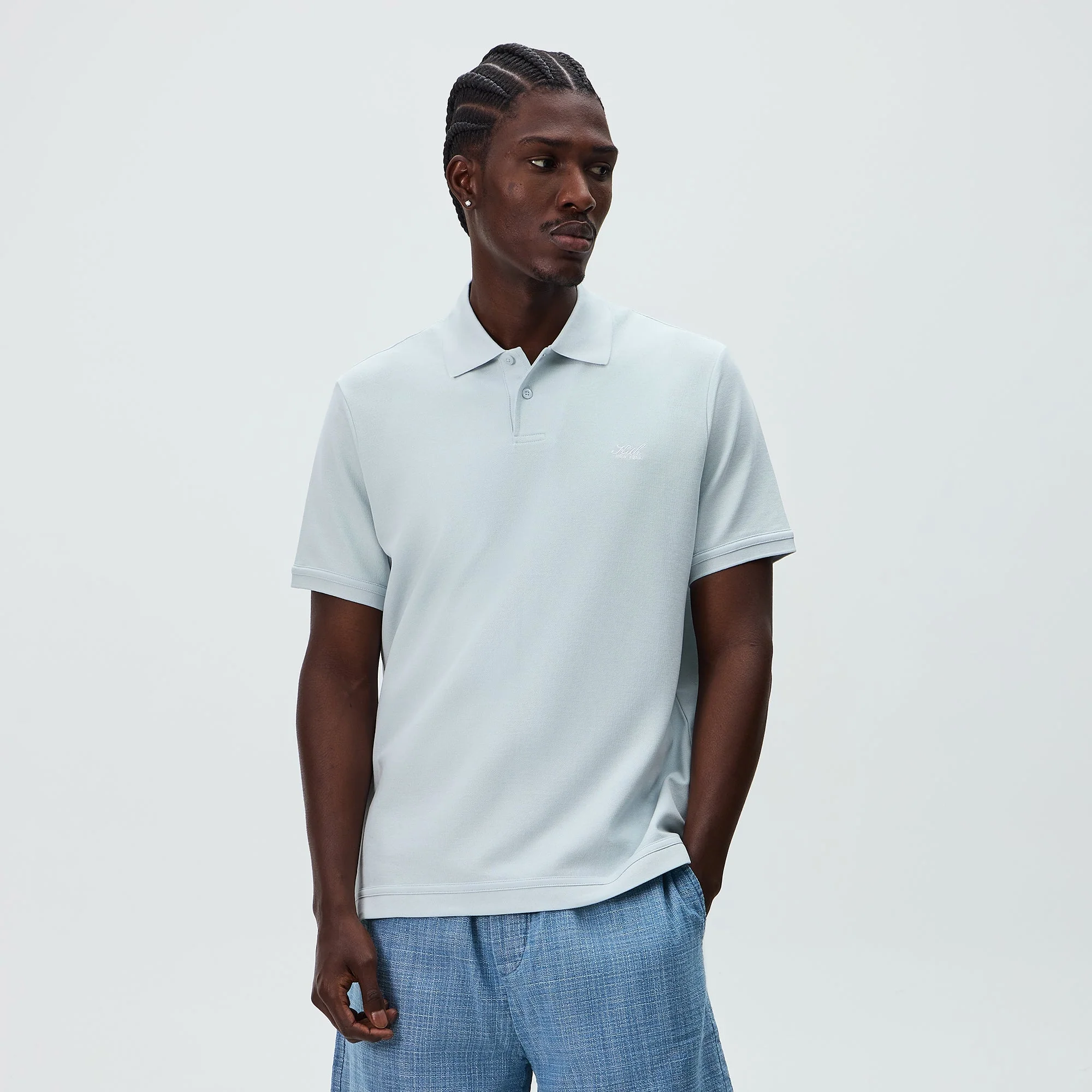 Kith Pique Ainslie Polo - Light Indigo - Image 2