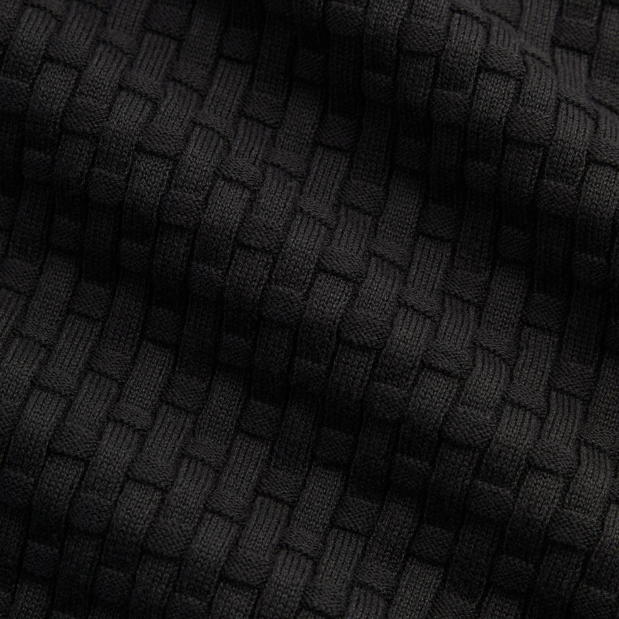 Kith Basket Weave Tilden Polo - Black - Image 5
